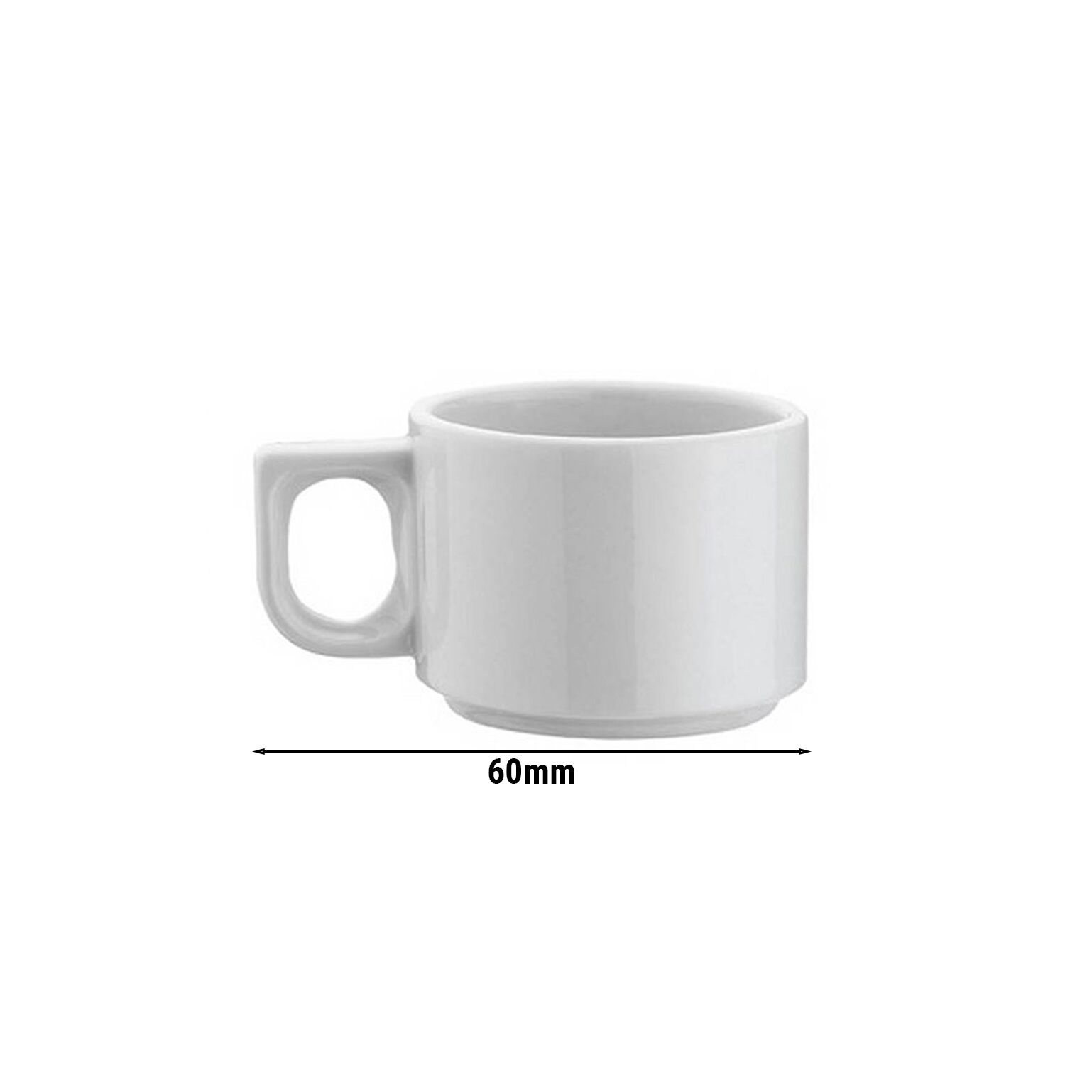 (24 pcs) PERA - Tasse de moka - 80ml - Blanc