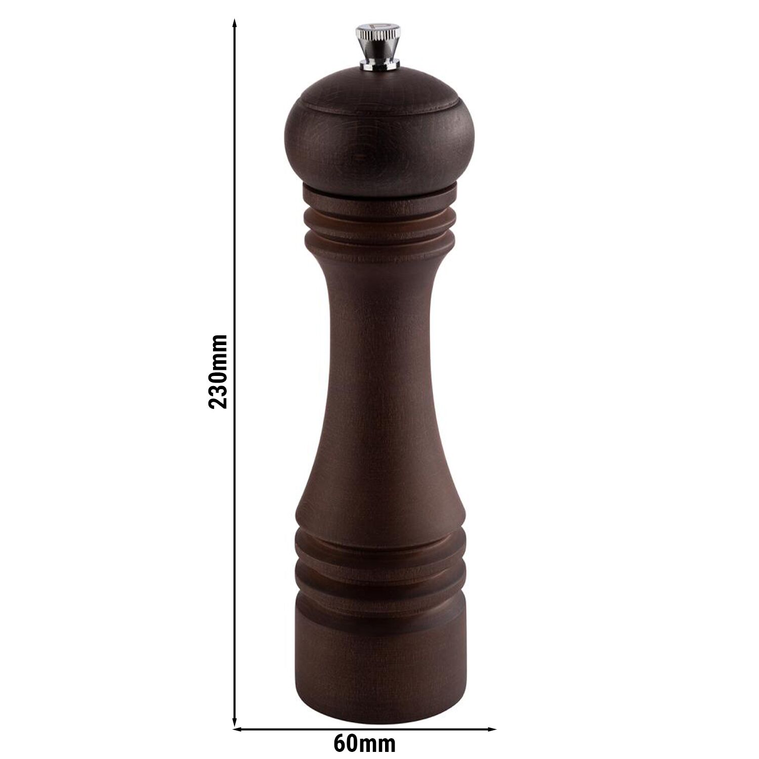 (6 pièces) Moulin à sel – ETERNAL – Bois – Hauteur : 230 mm – Marron