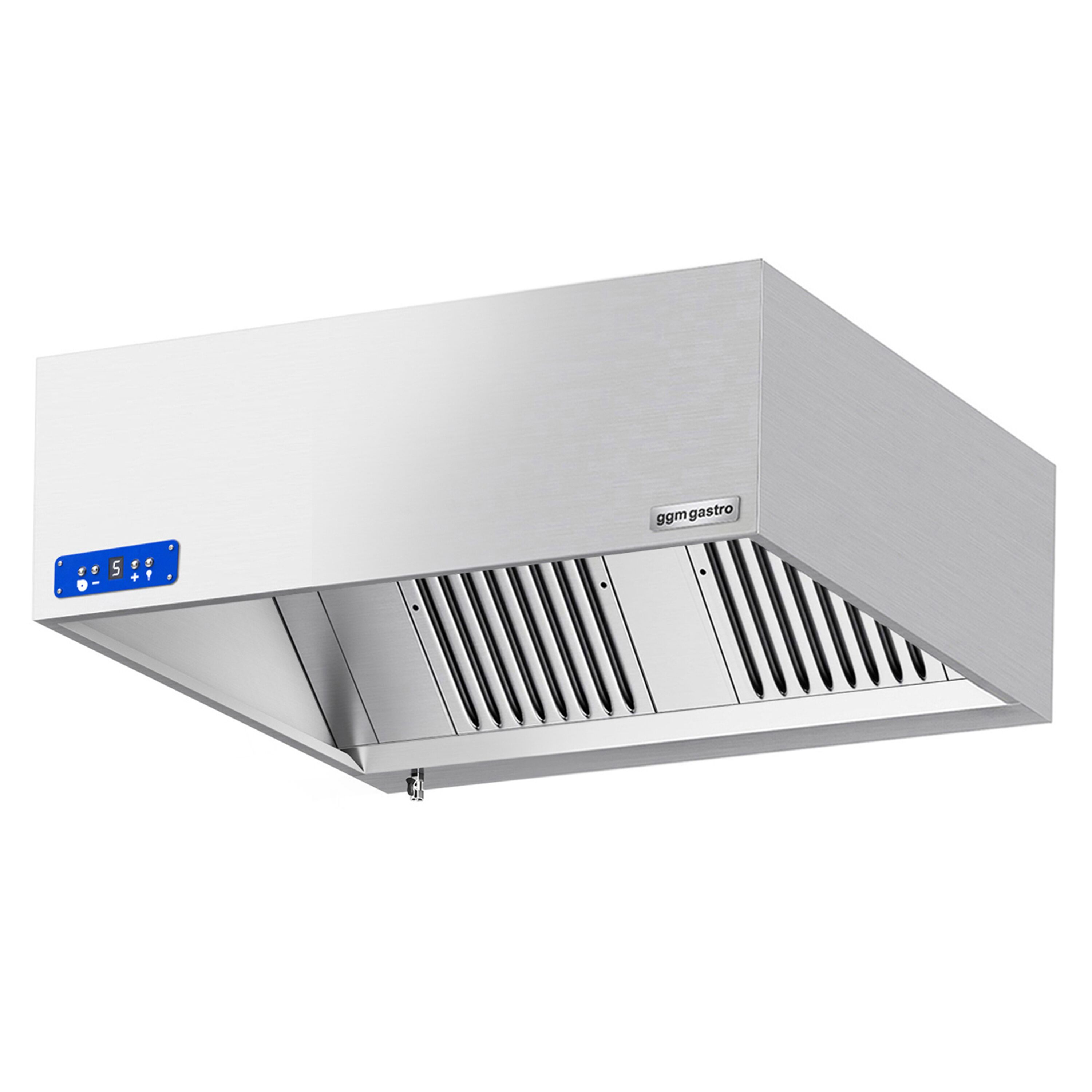 Commercial Wall-Mounted Extractor Hood with Motor – 1200mm – with Speed Controller, Baffle Filters & Lighting