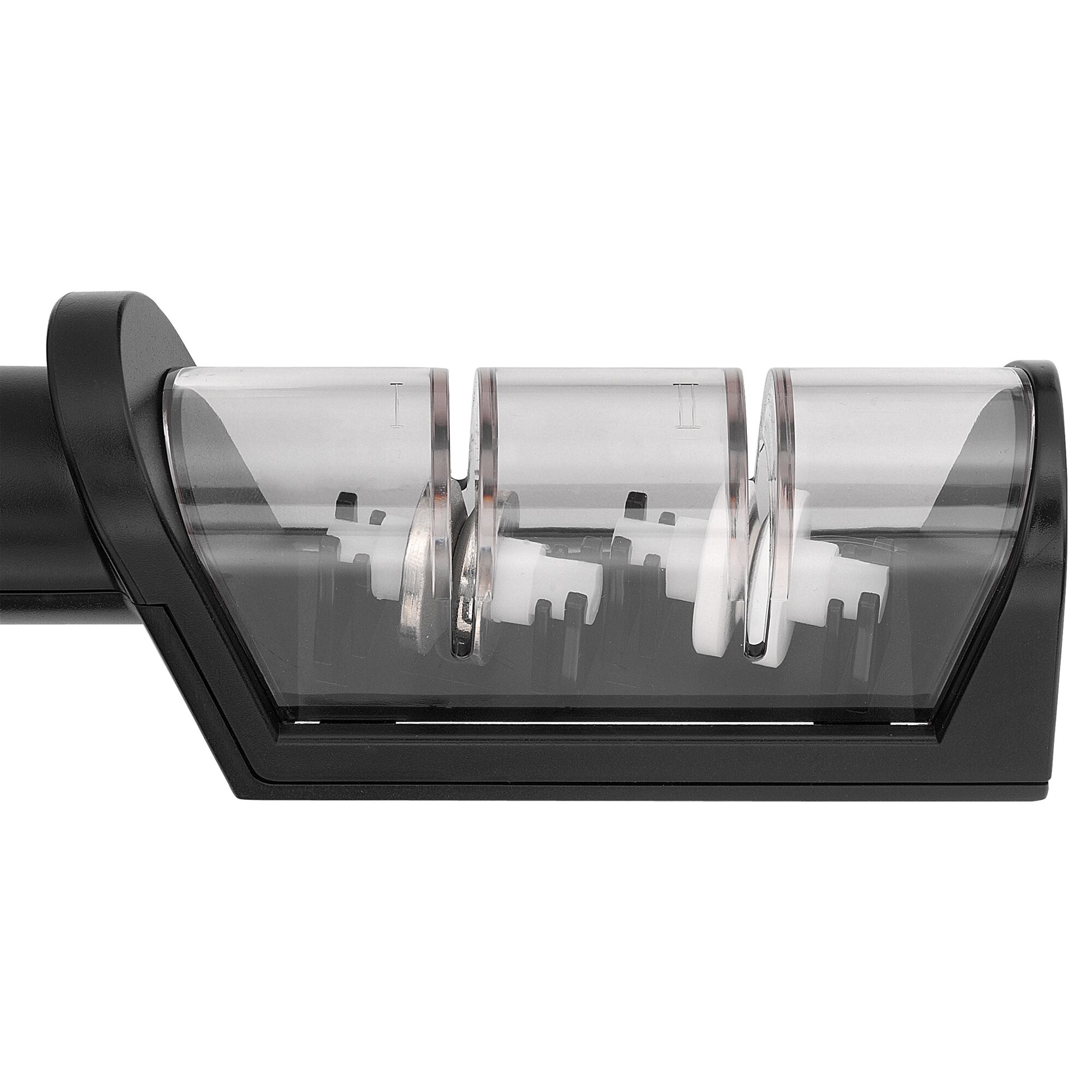 MIYABI | Professional 2-Stage Knife Sharpener – Manual - Diamond & Ceramic Wheels - Black