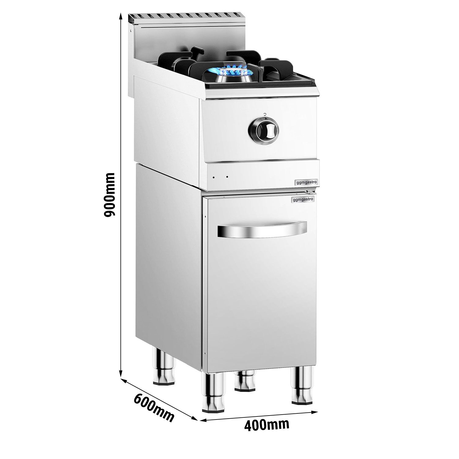 Fourneau à gaz – 6,5 kW – 1 brûleur – avec soubassement