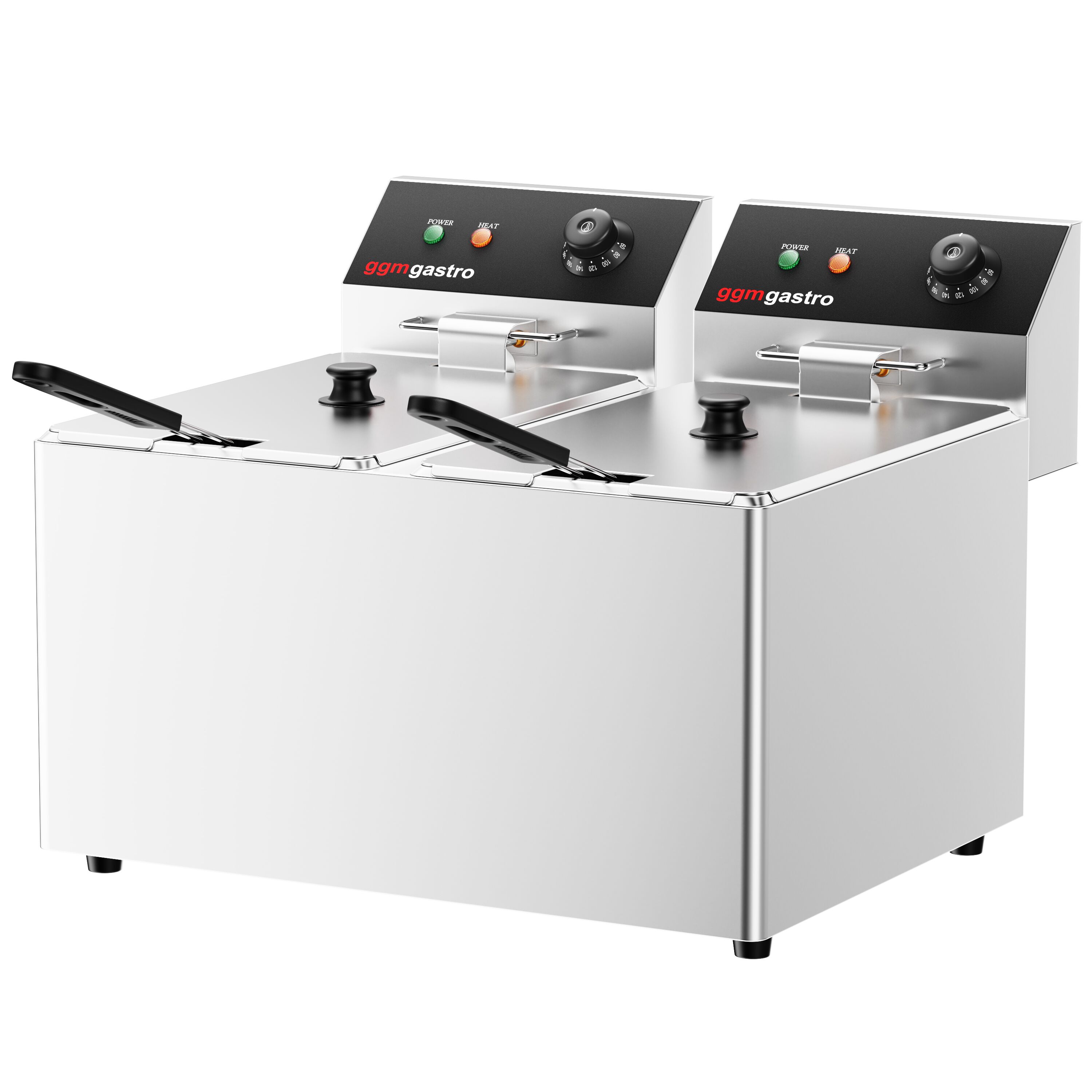 Friteuse Électrique Double - 8 + 8 Litres - 6,5 kW