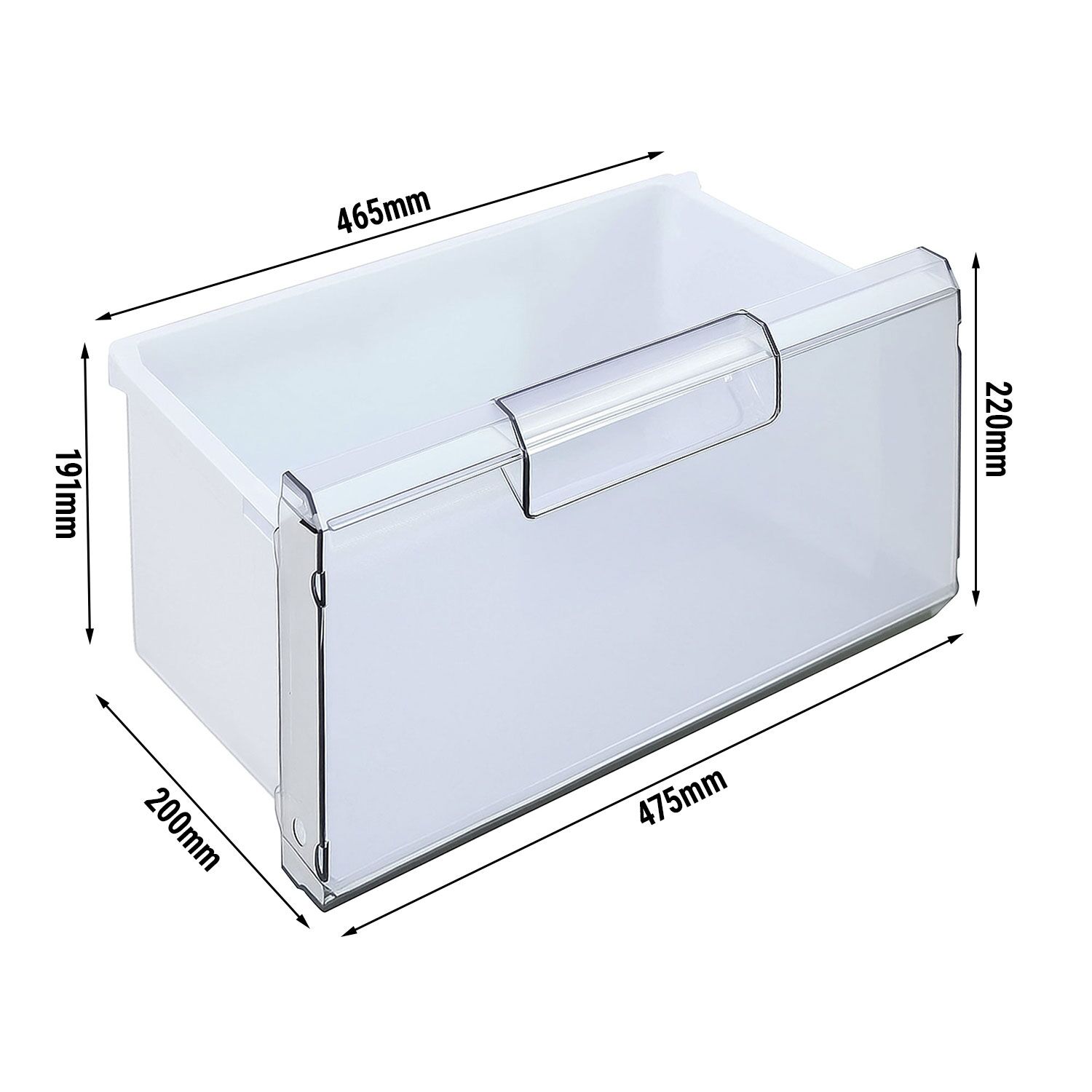 Tiroir - plastique robuste - 475x200x220mm - Bas - compatible avec KSS200HN, TKSS200HN, KSS400HN & TKSS400HN