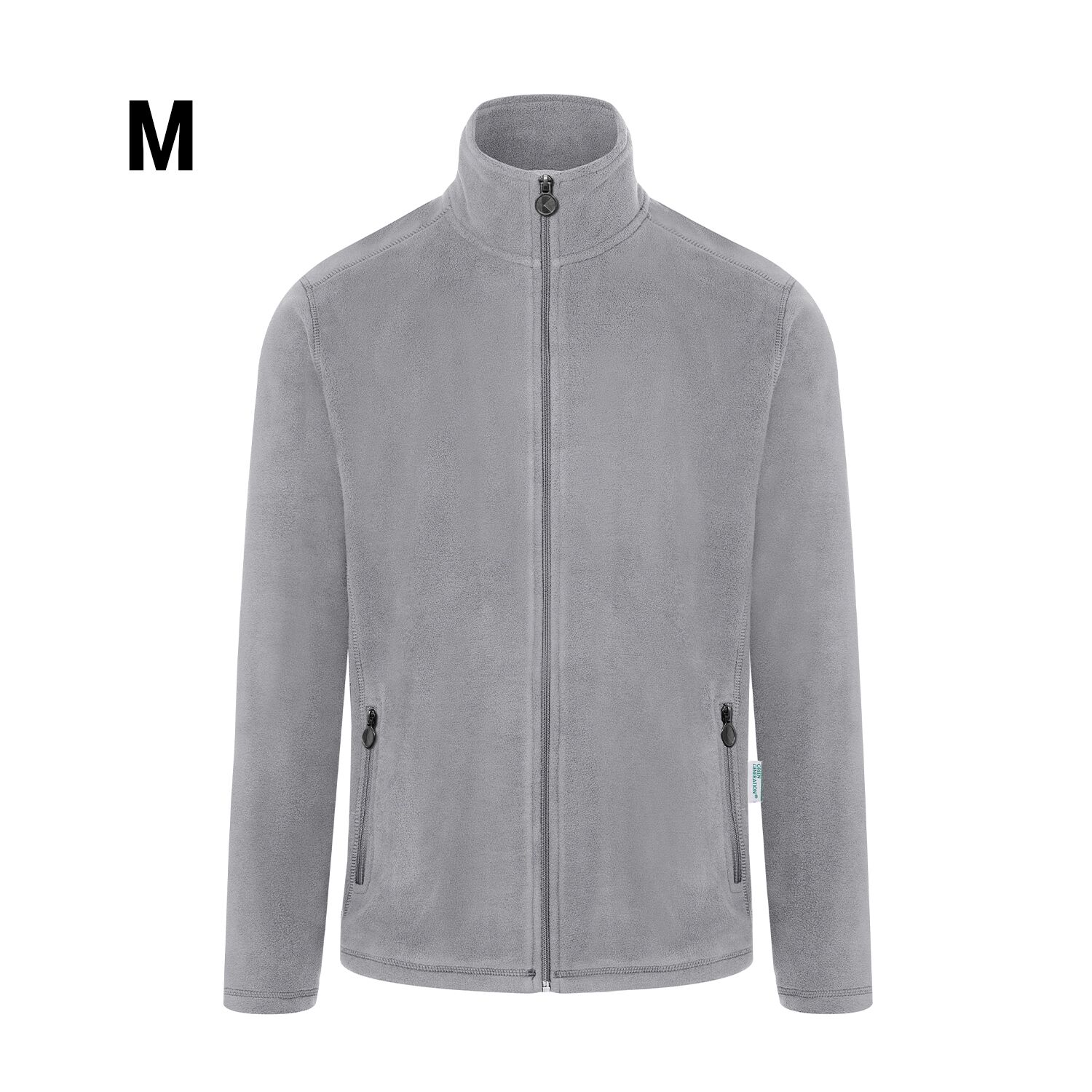 KARLOWSKY | Men's Work Fleece Jacket – Platinum Grey - M - Recycled Polyester - 60°C Washable