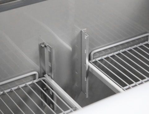 Saladette PREMIUM - 1370mm - 1 Tür & 4 Schubladen - für 8x GN 1/6