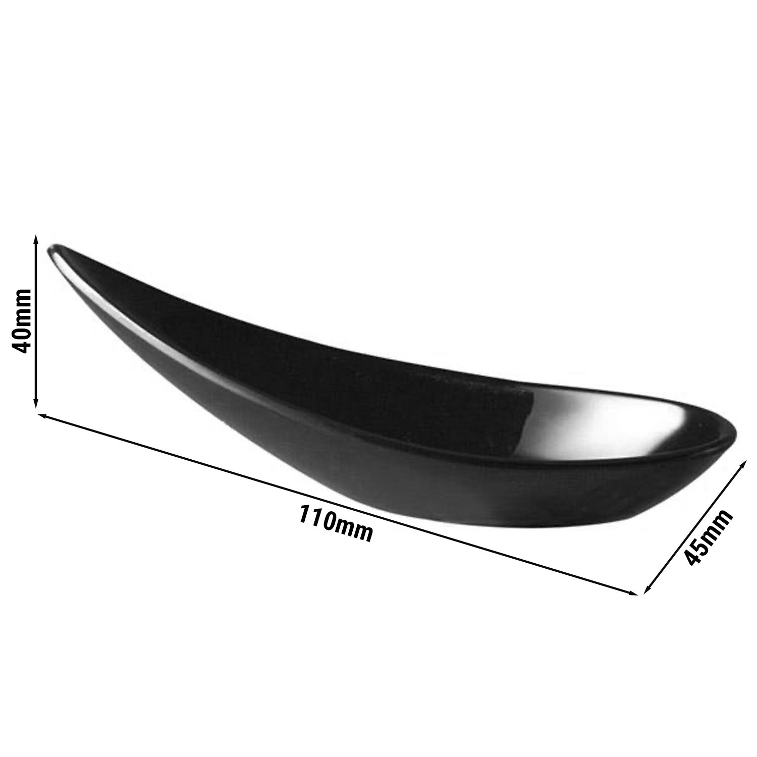 (60 pièces) Cuillères à finger food - MING HING - mélamine - longueur : 110 mm
