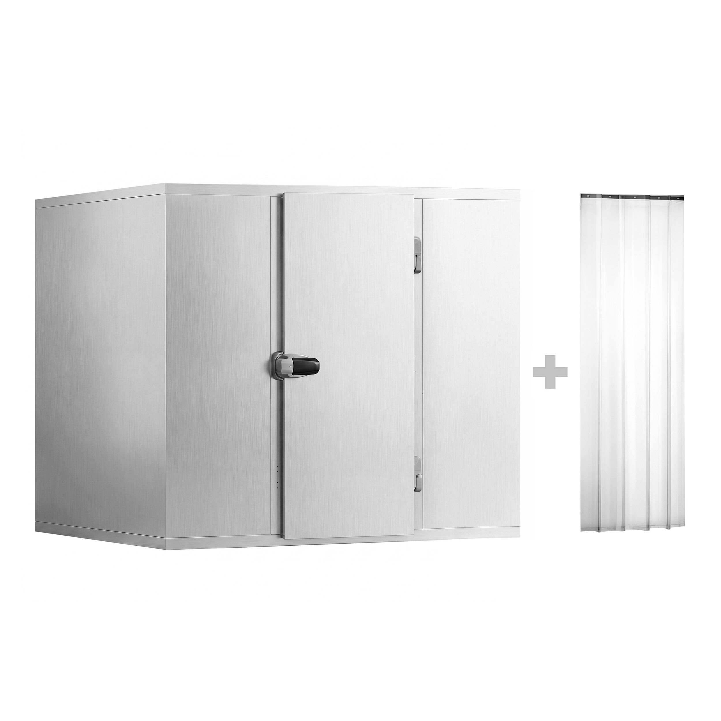 RVS vriescel - 2100x1200mm - 3,16m³ - incl. strokengordijn