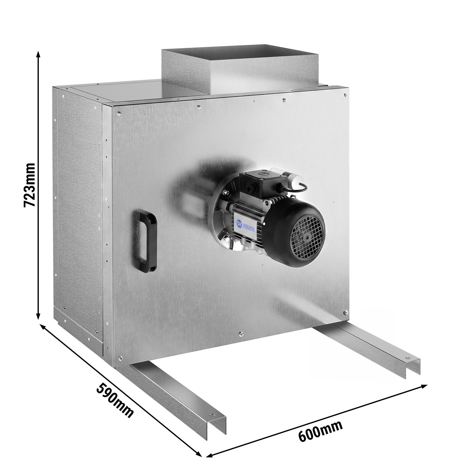 Airbox Pro - 2500m³ pro Stunde - 230 Volt - Aufklappbar - für Holzkohlegrills & hohe Temperaturen