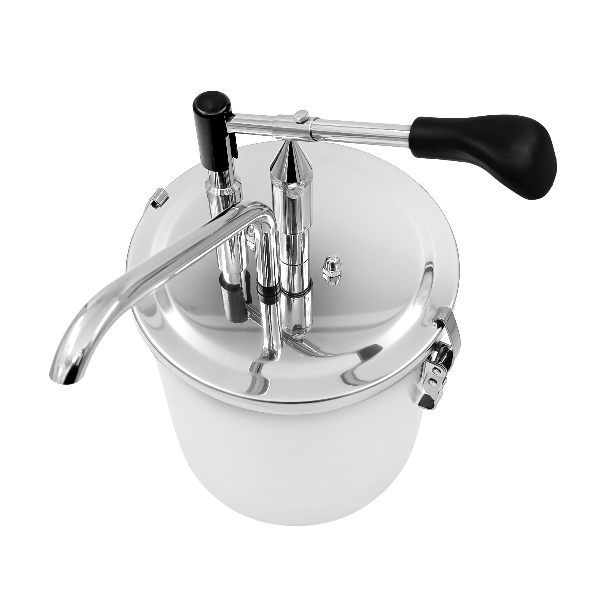 Distributeur de sauce - 8L - à levier - dosage réglable - acier inoxydable - 215x430mm - avec cuve