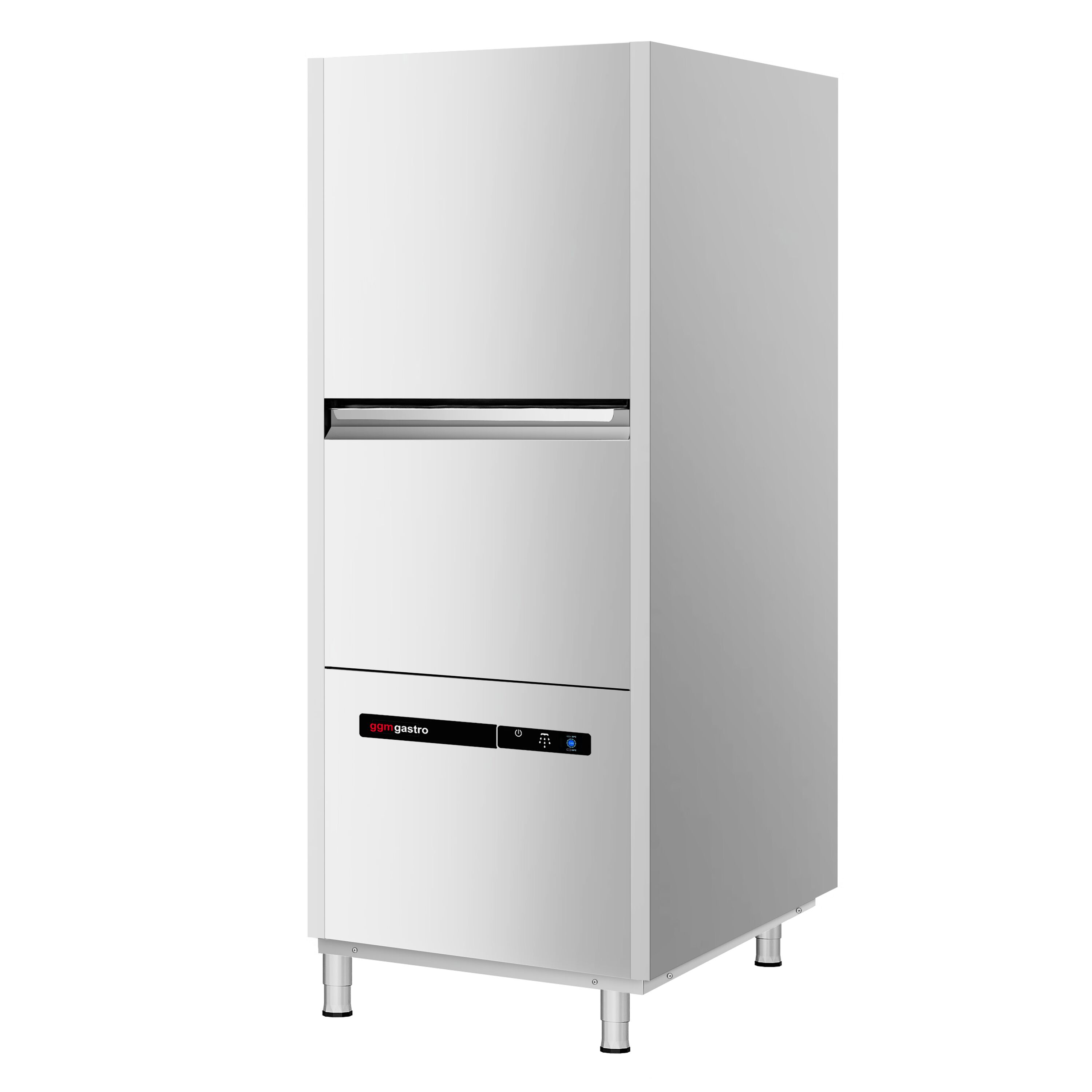 Doppelwandige Topfspülmaschine - Touch - 16,7 kW - mit Reiniger- & Laugenpumpe