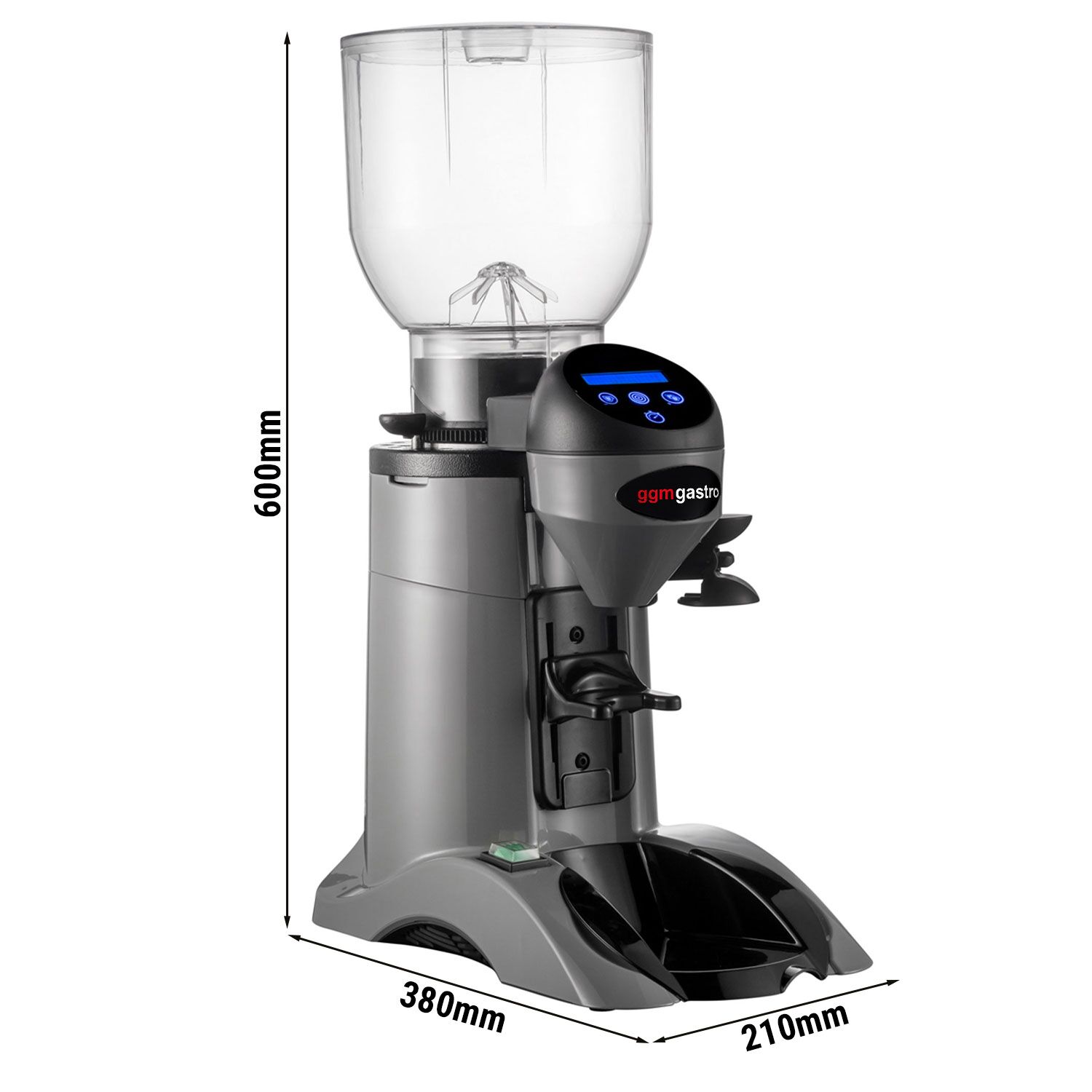 Commercial Coffee Grinder - 2kg - with Dispenser (Doser) - Grey