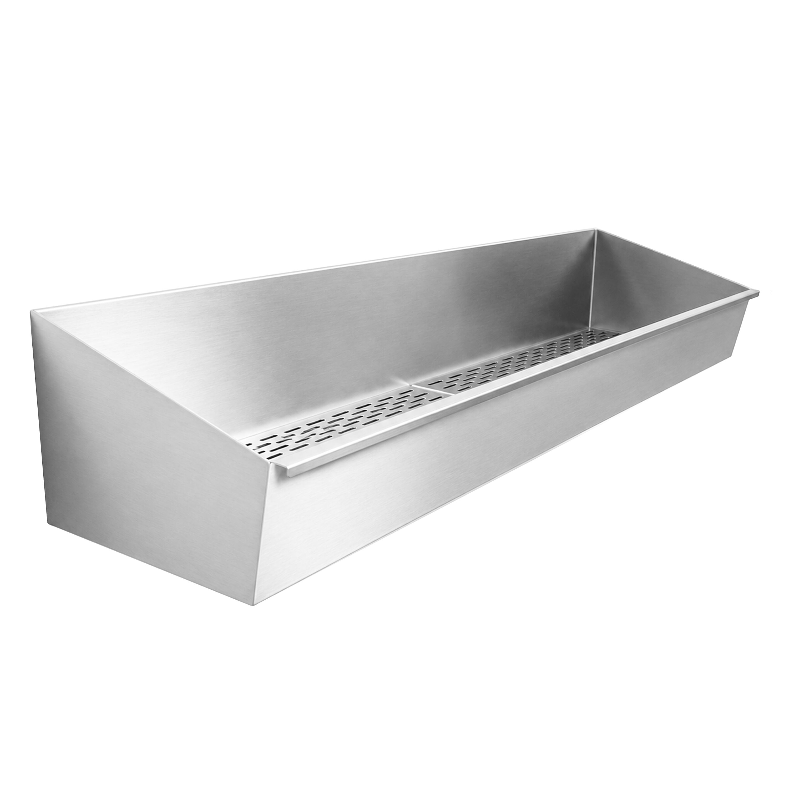 Bac à frites en acier inoxydable - 1200x300mm - avec filtre égouttoir