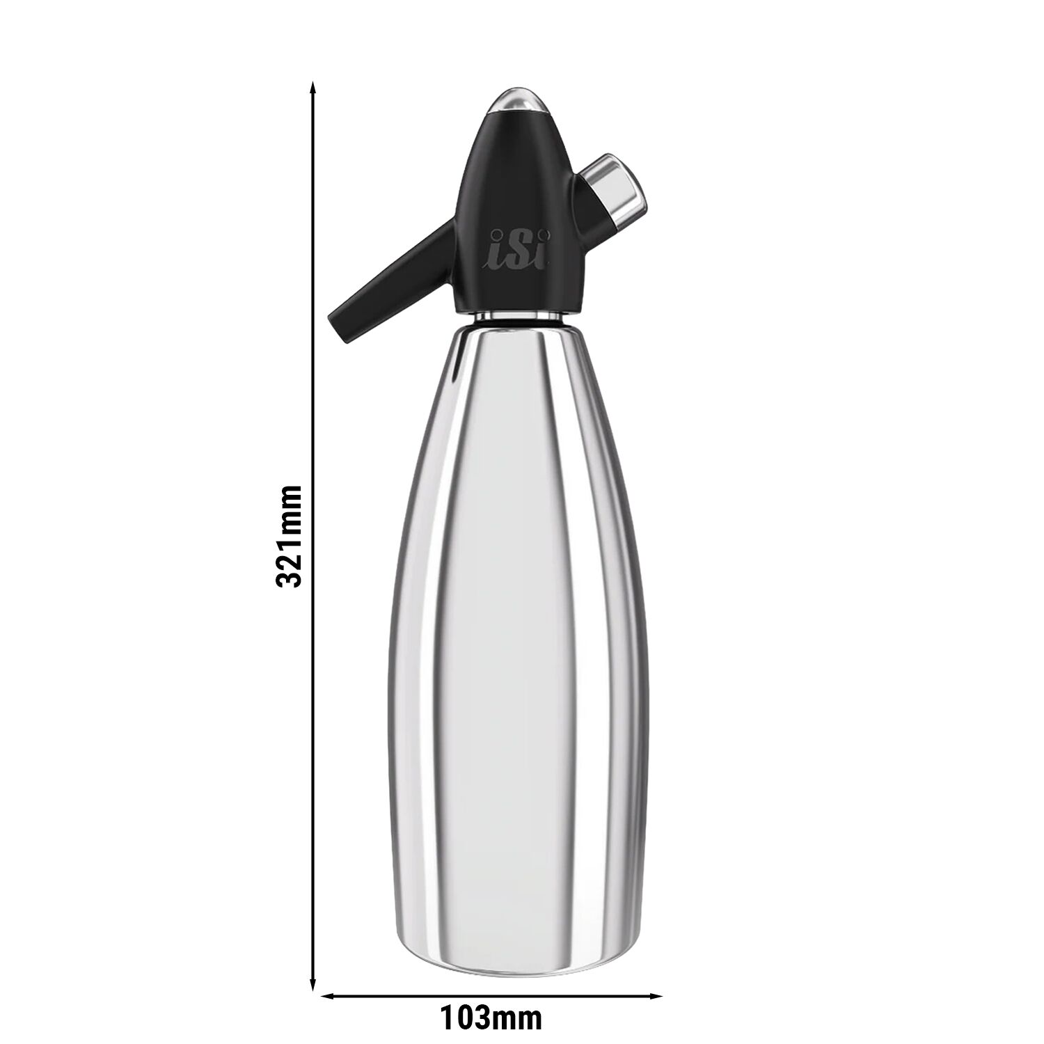ISI | Siphon à eau - 1 litre - acier inoxydable