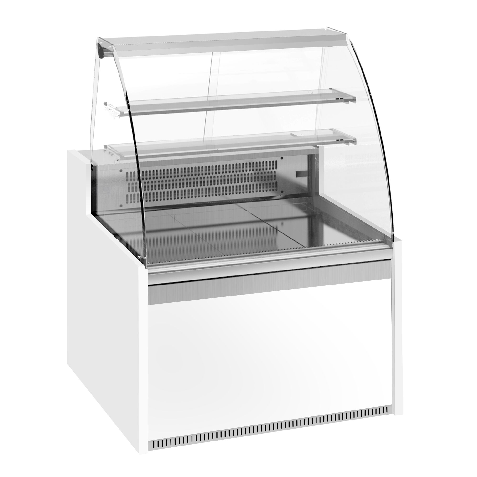 Comptoir vitrine réfrigérée - 998x985mm - +4/+8°C - 163L - façade bombée - 1 porte