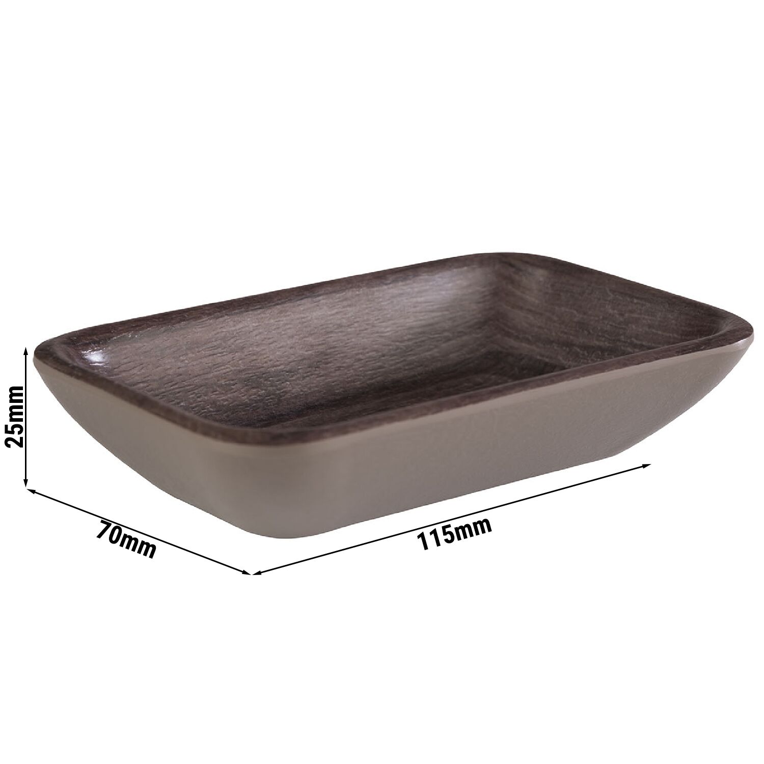 (20 pcs) Coupe - OAK - Mélamine - 100ml - 115x70mm - Profondeur : 25mm - Brun