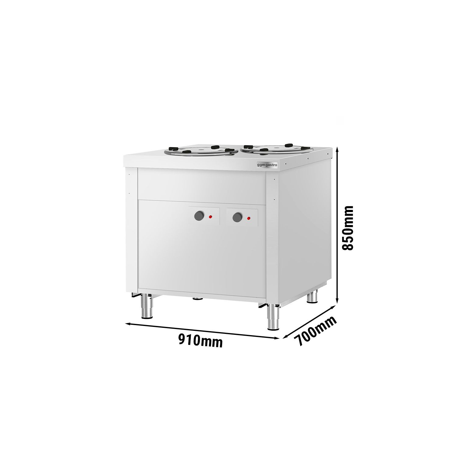Distributeur d’Assiettes KOPENHAGEN - Chauffant - 400 Watt - 910 mm - 120 Assiettes - Inox