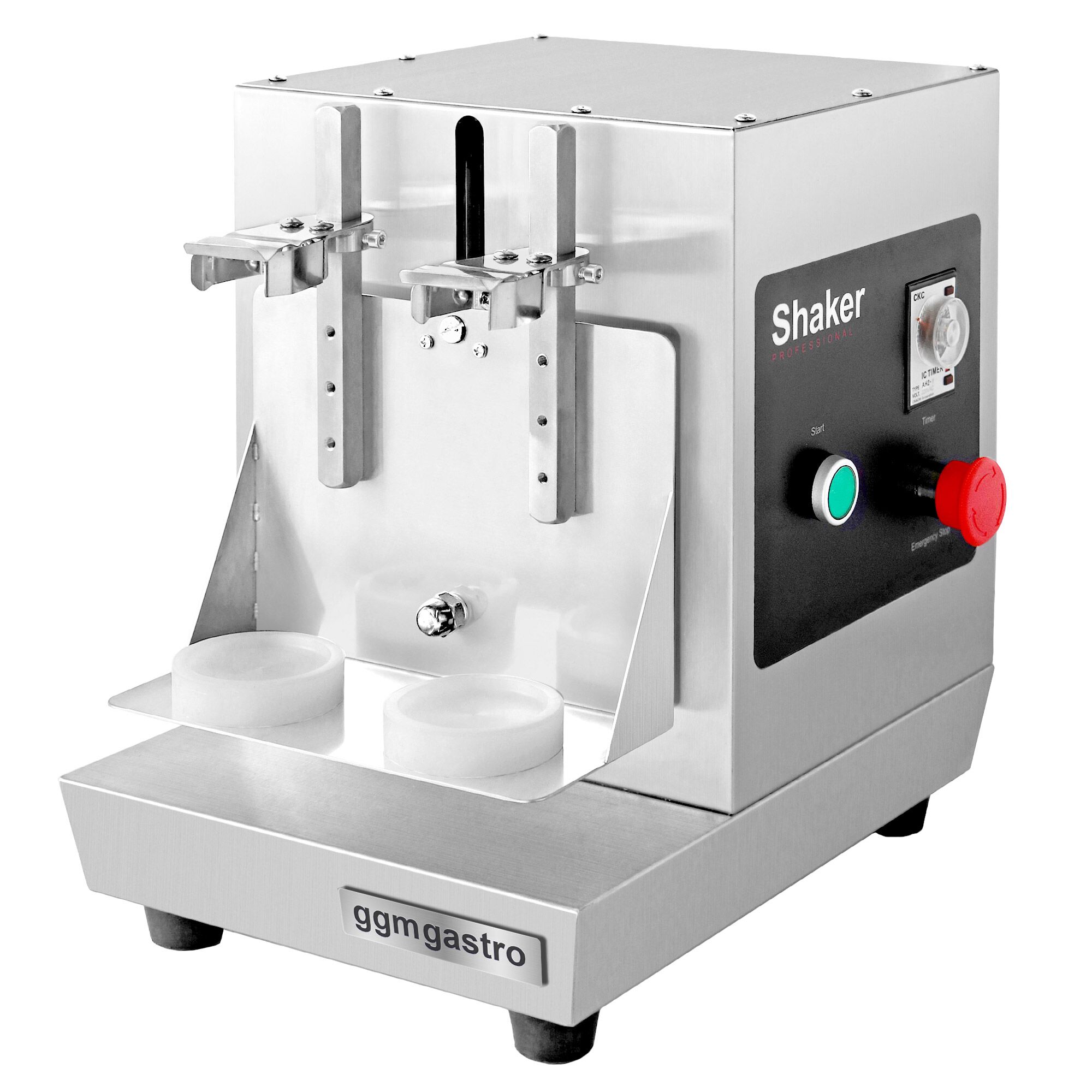 Mixeur à milk-shake, cocktail & Bubble Tea professionnel - double tête - 40W - 240tr/min - acier inoxydable