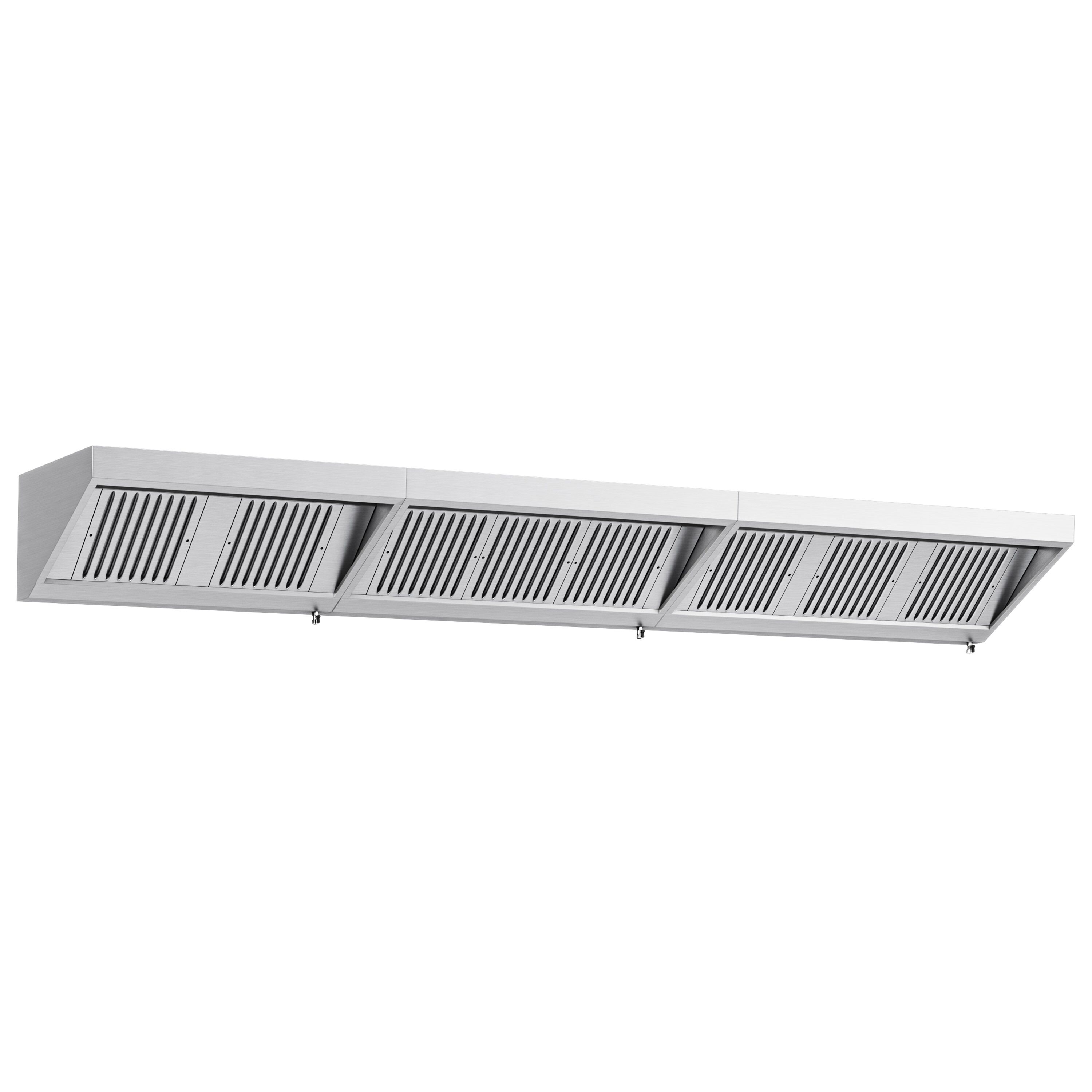 Fali elszívóernyő - 4200 mm - Labirintszűrő és világítás - motor nélkül - 700 mm mély