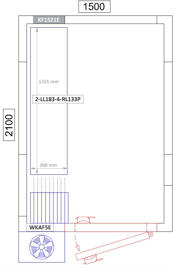 Étagère de base en aluminium - 1315 x 1800 mm - Capacité de charge : 600 kg