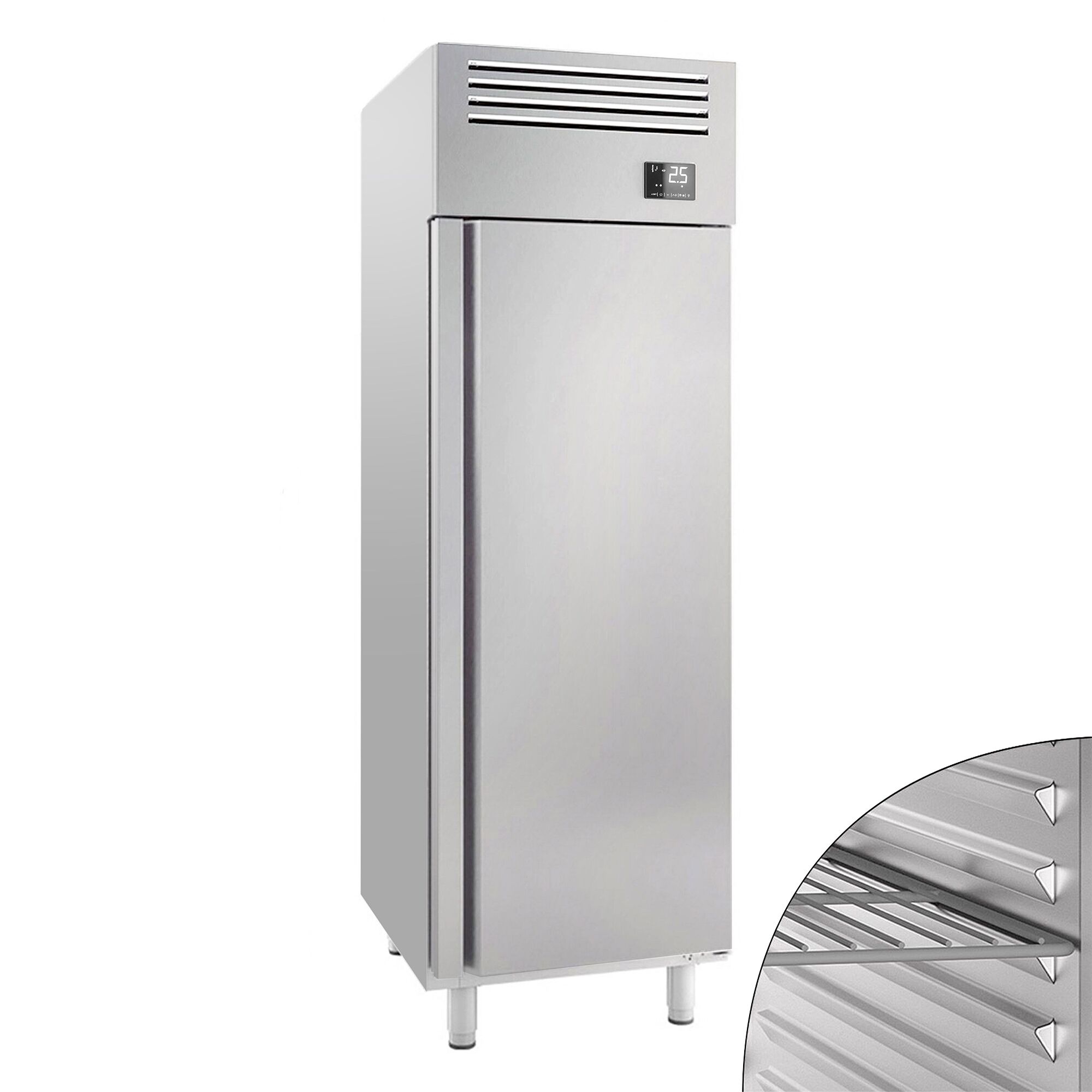 Armoire réfrigérée positive Inox AISI 304 PREMIUM PLUS - GN 2/1 - 560 L - avec 1 porte