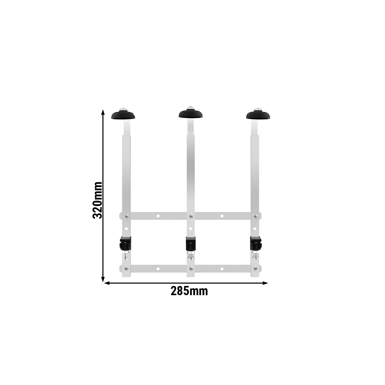 FUCHS | Support mural pour 3 bouteilles - 0,7 à 1 litre
