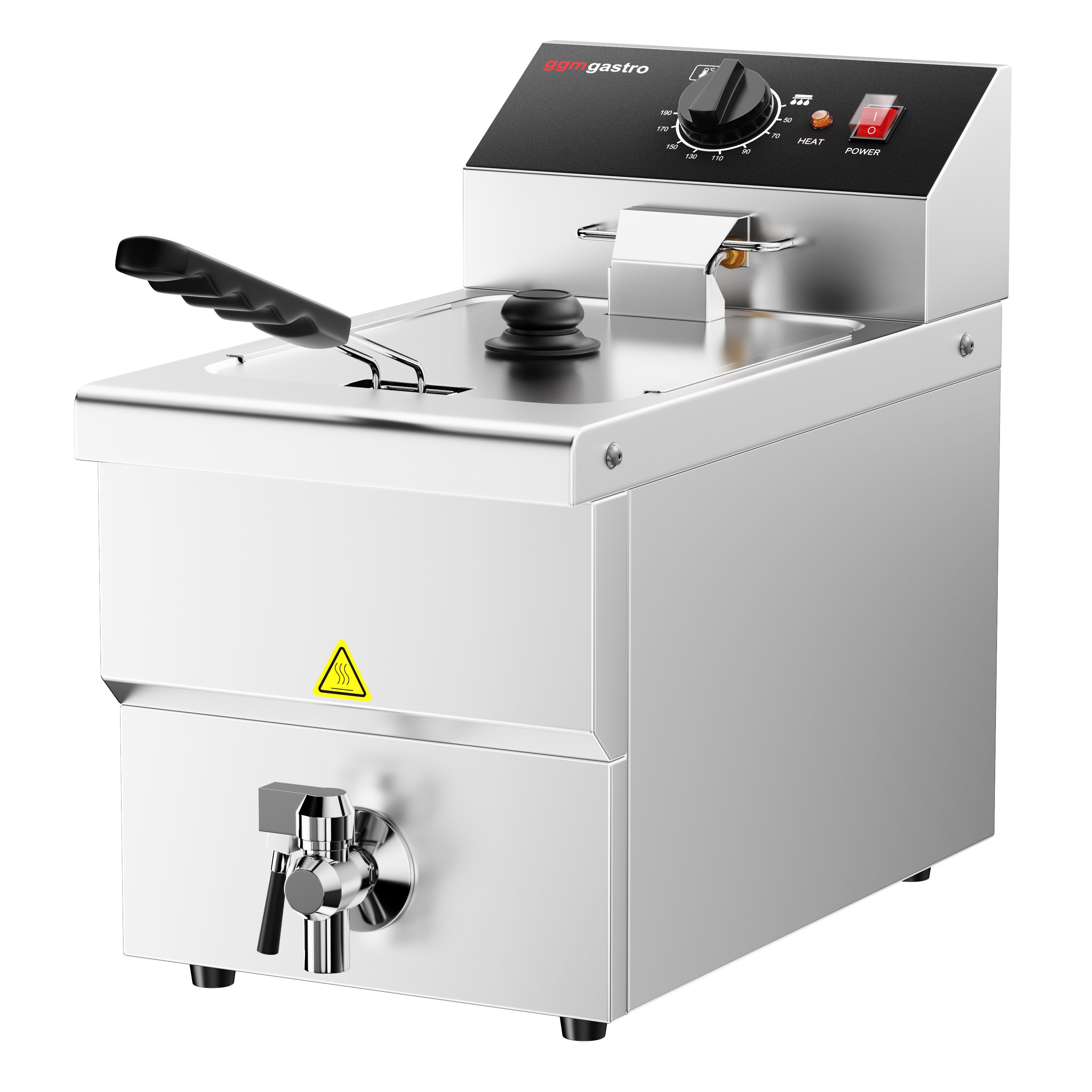 Friteuse électrique – 8 litres – 3,25 kW – avec robinet de vidange