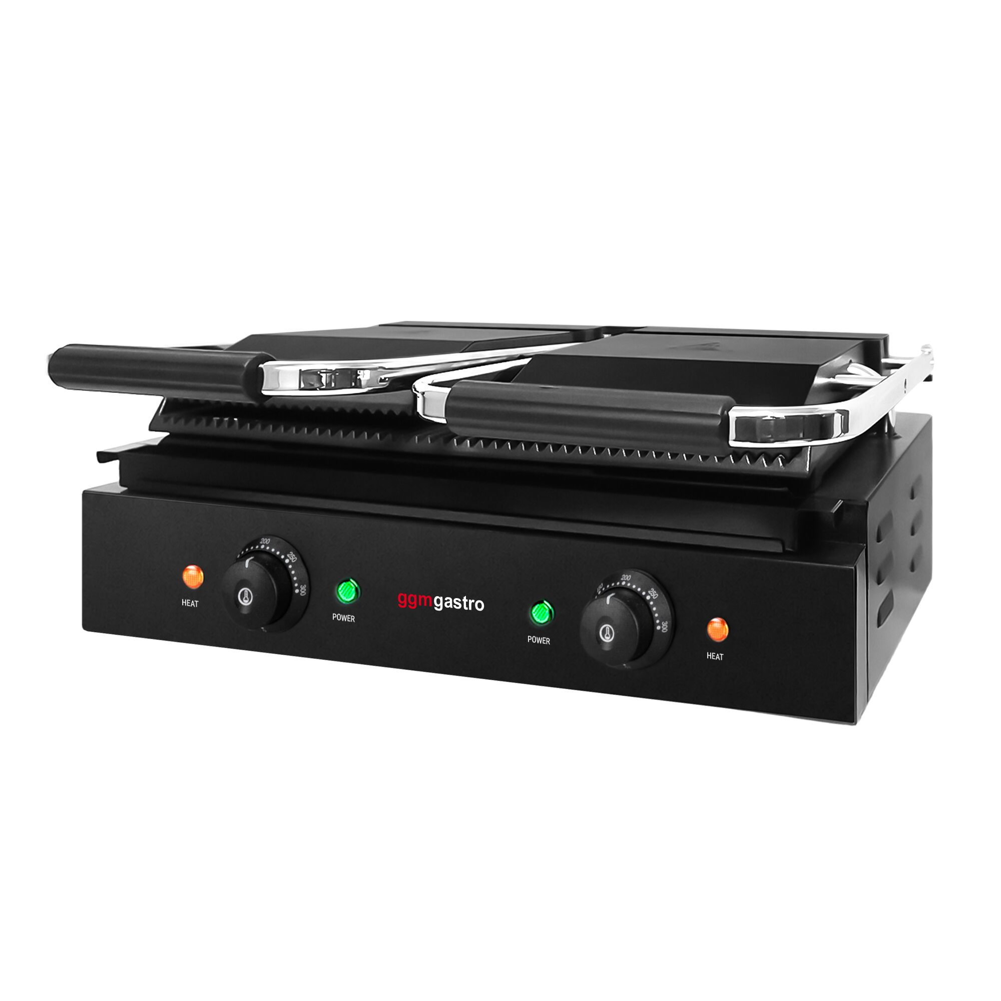Commercial Contact Grill – Ribbed Top & Bottom Plates – 3.6 kW – Grill Area: 485 × 235 mm