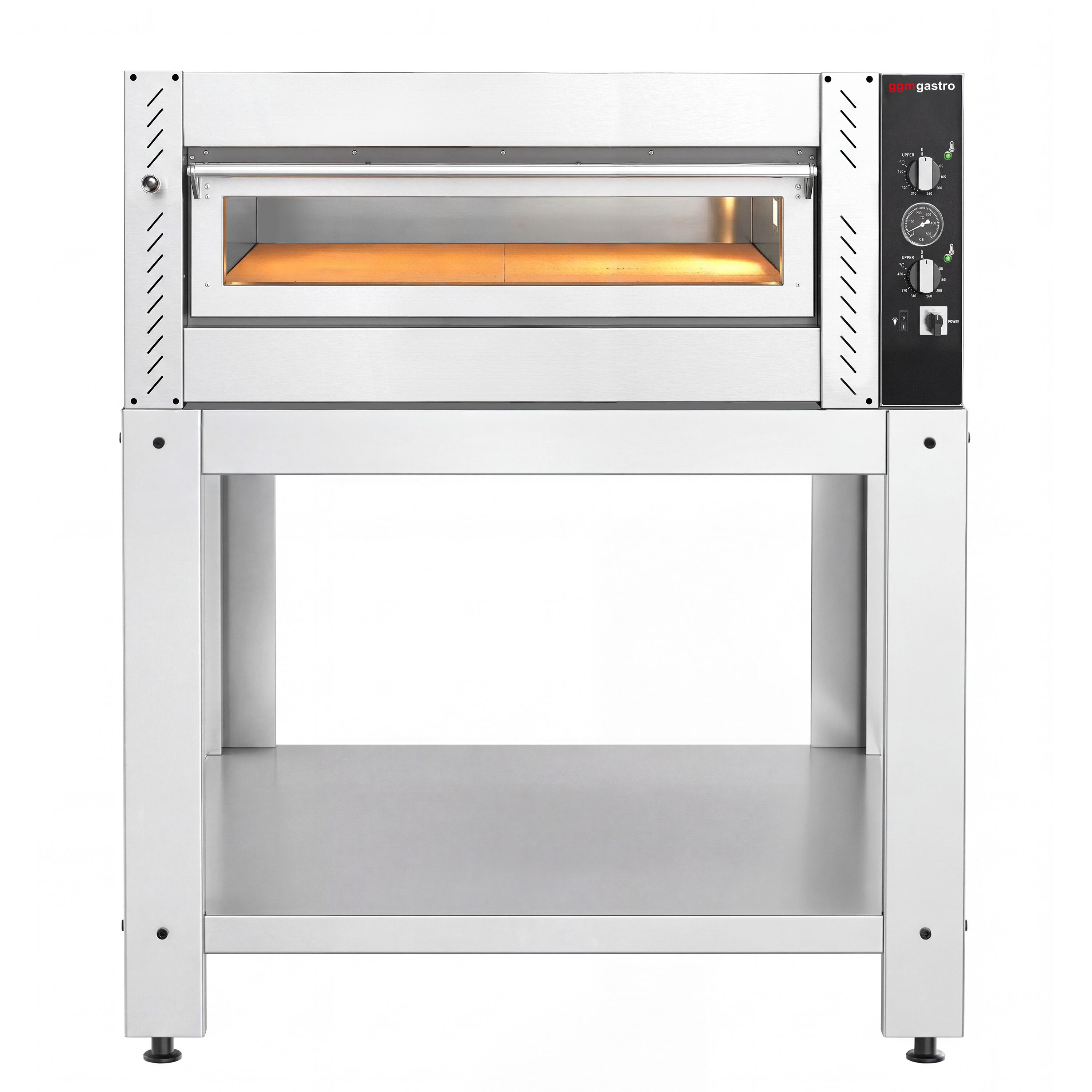 Four à pizza électrique – 4 x 30 cm – Manuel – incl. support inférieur