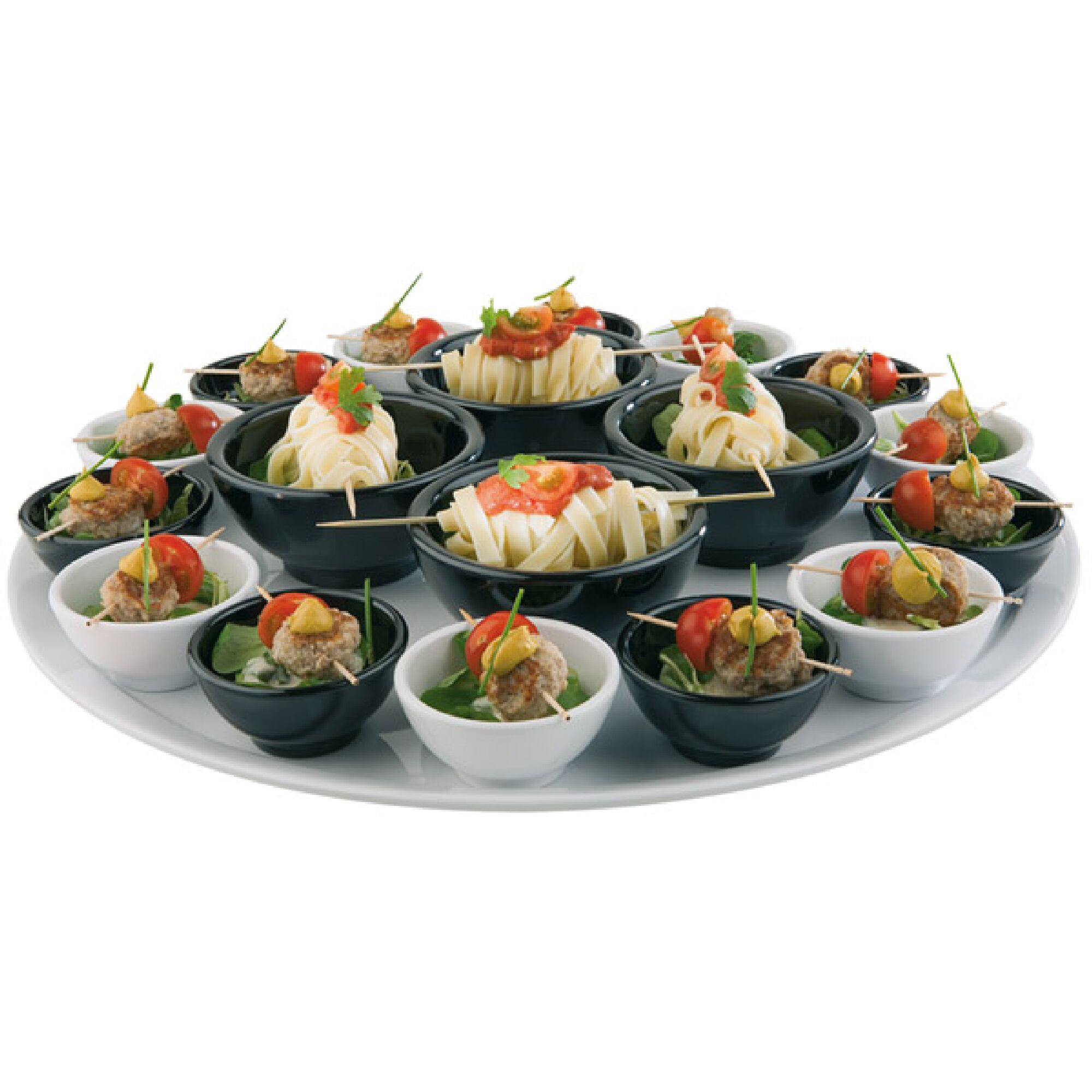 (6 pièces) Coupelles à sauce - PURE - Melamine - 20 ml - Ø 60 mm - Blanc
