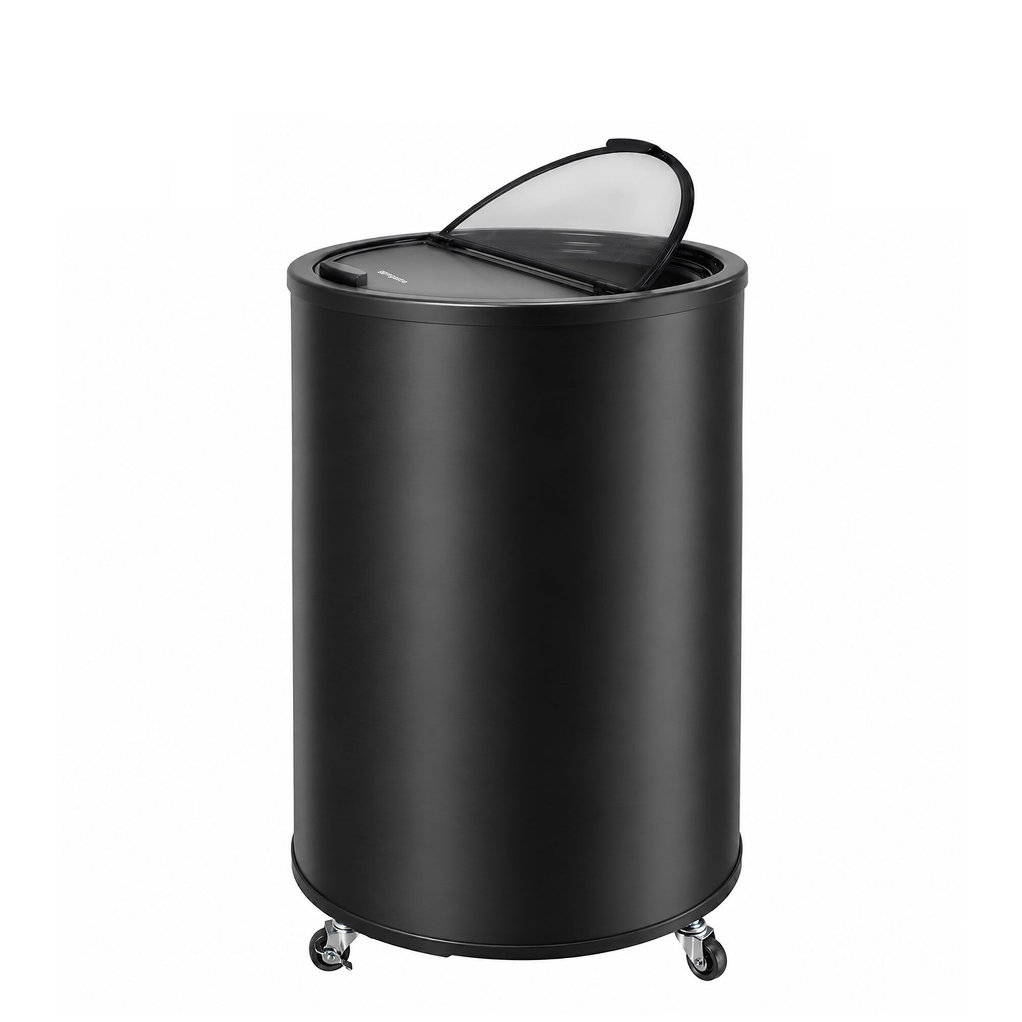 Réfrigérateur de fête / tonneau réfrigéré - 87 litres - couvercle en verre avec poignée & roulettes mobiles