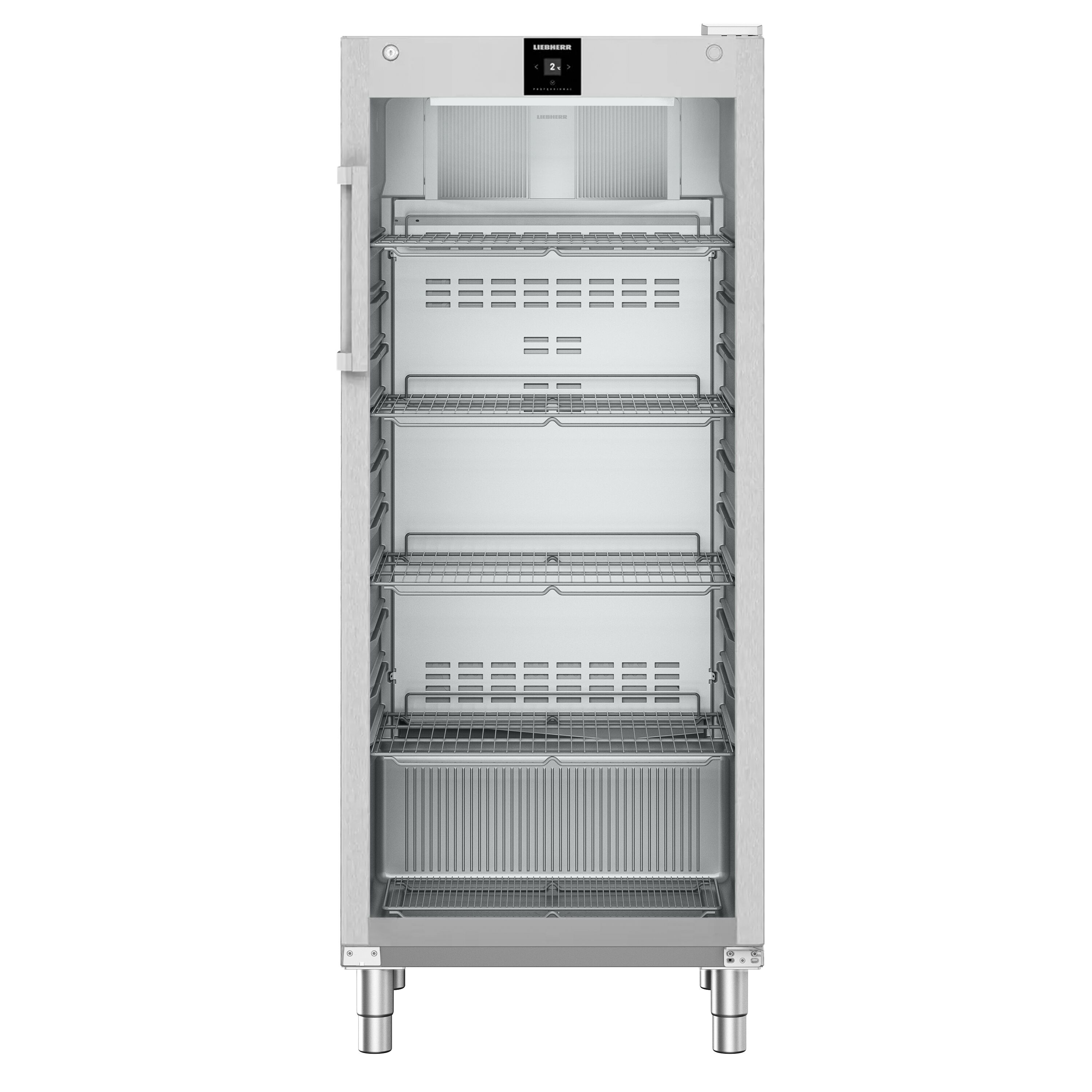 LIEBHERR | Kühlschrank Edelstahl PERFECTION - 600 Liter - GN 2/1 - Innen Kunststoff - mit 1 Glastür