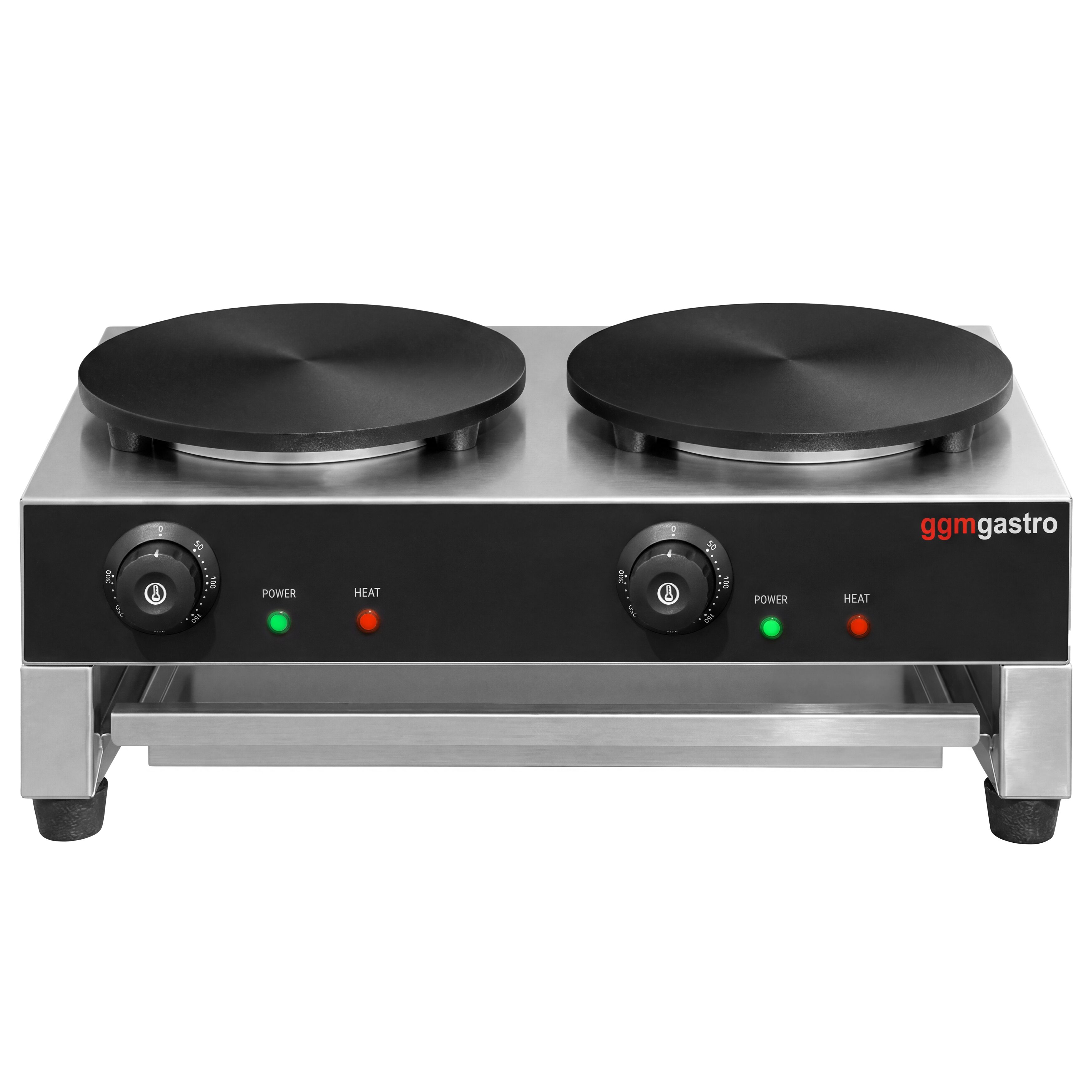 Crêpière professionnelle - Thermostat réglable - Double - Ø 400mm