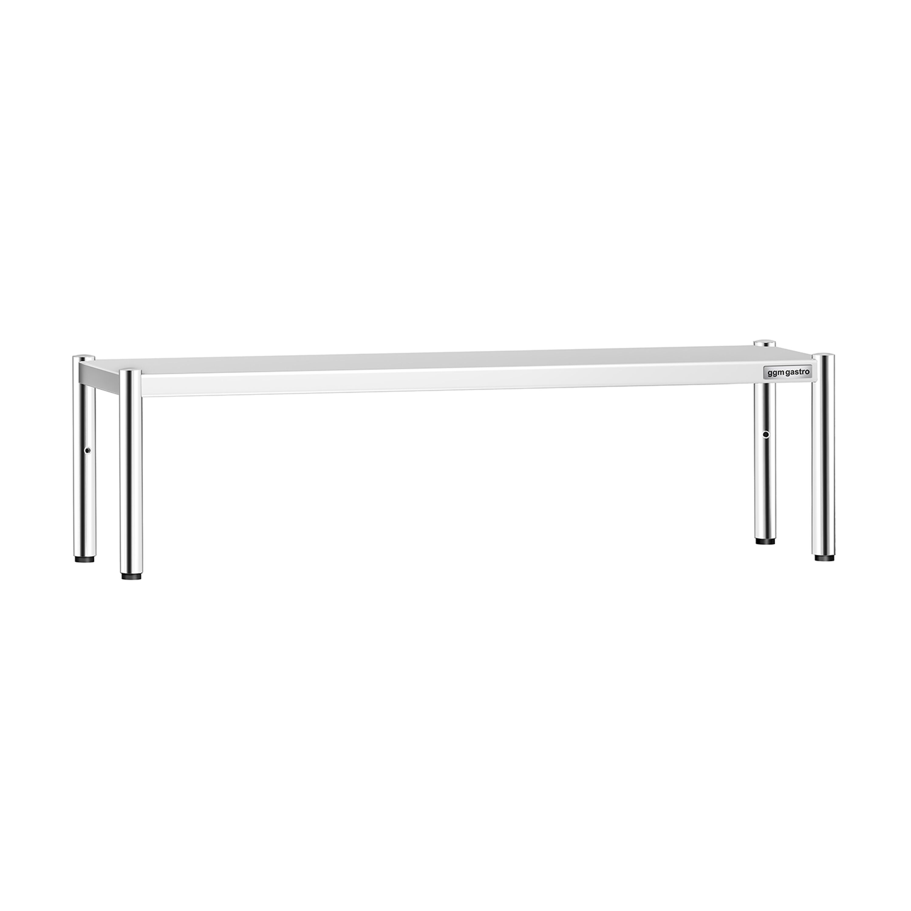 Étagère supérieure en inox – 1 niveau – 1800 × 370 mm – hauteur réglable