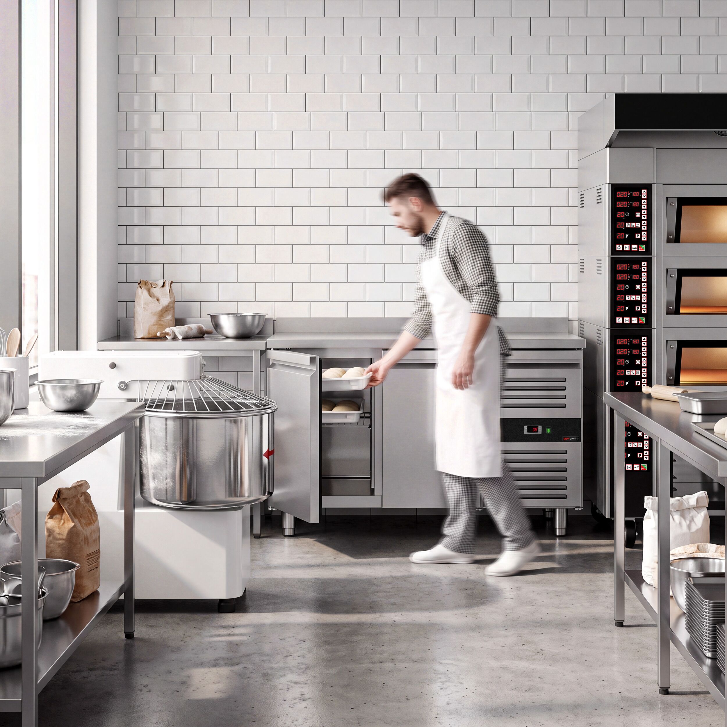Bakery Counter Fridge PREMIUM - 1510x800mm - with 2 doors - capacity 294 litres
