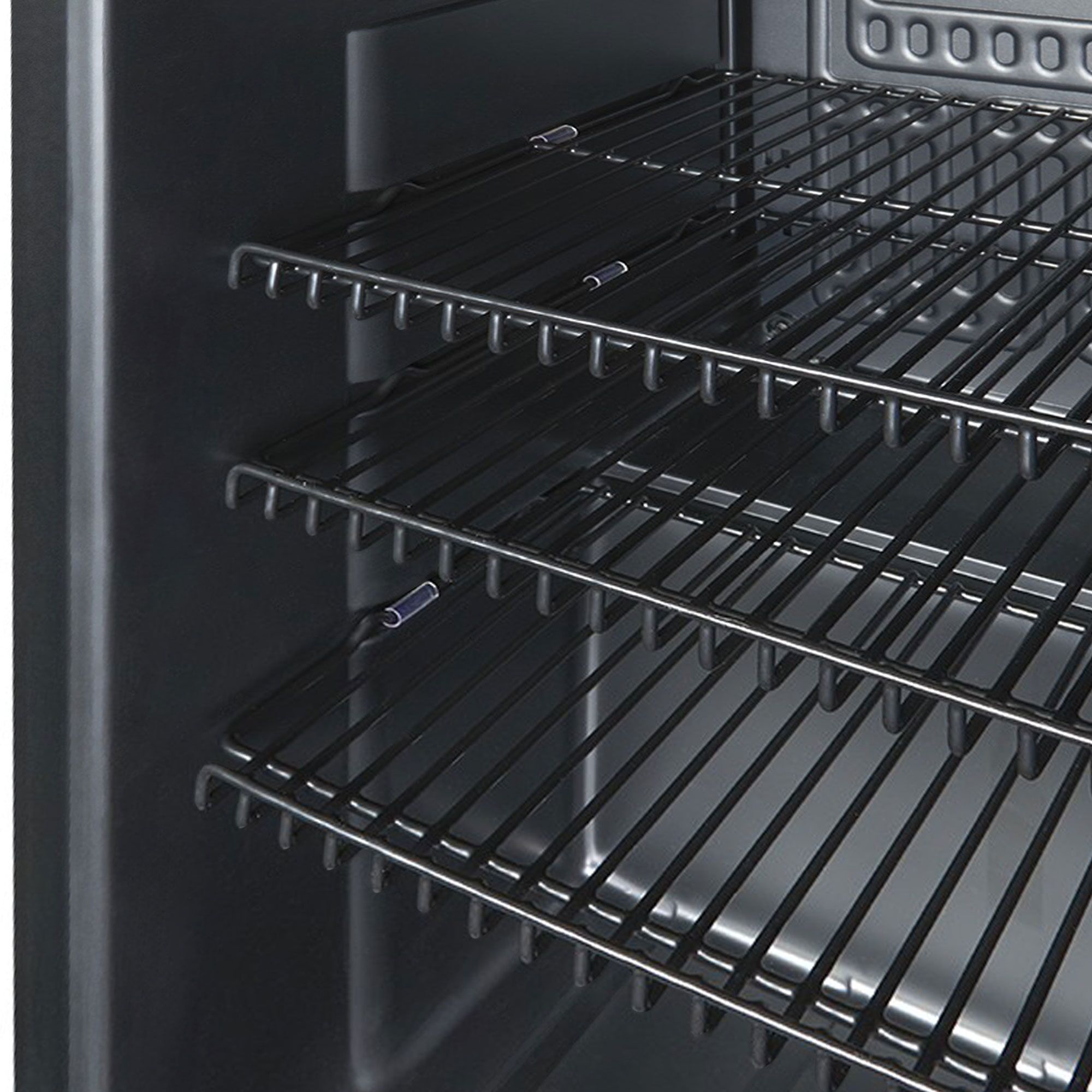 GASTRO-COOL | Réfrigérateur de bar - 360 mm - 88 litres - avec 1 porte à battant en verre - Noir       
