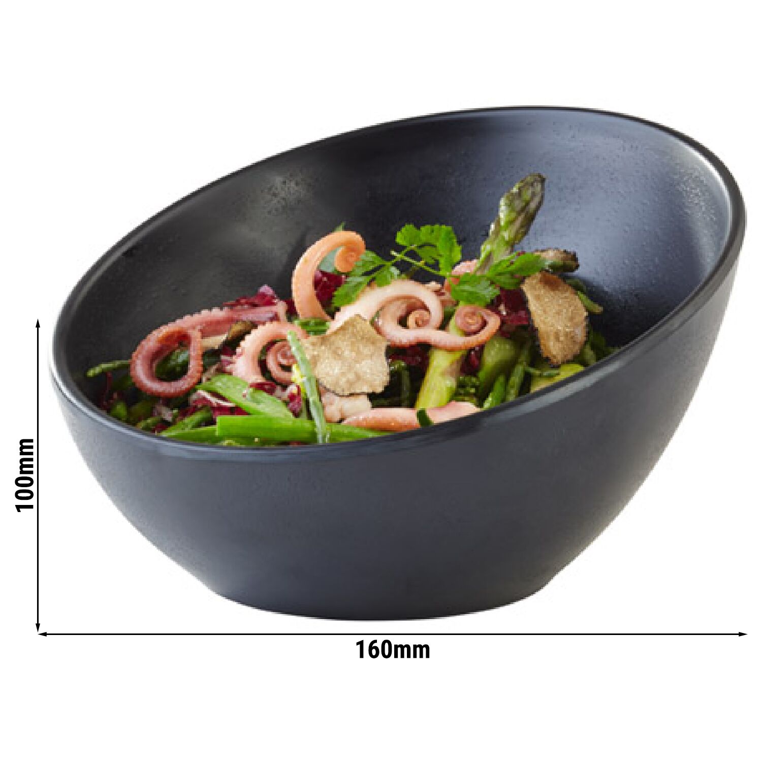 (6 pièces) Bol - ZEN - Mélamine - 0,3 litre - Ø 160 mm - Noir