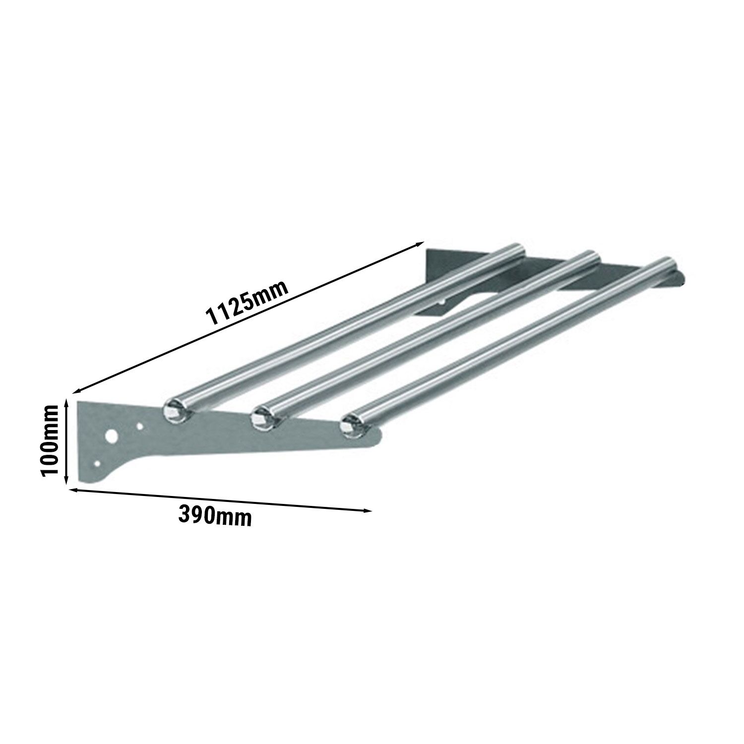 Glissière pour plateaux - KOPENHAGEN - 1125x390x100mm - Longueur : 1125mm - pour BVI800-3 & BVI800