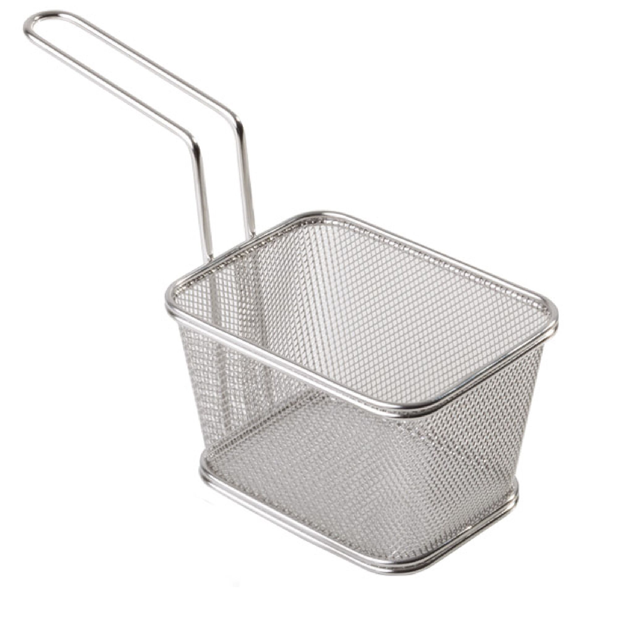 (6 pcs) Panier de service à frites - SNACKHOLDER - acier inoxydable - rectangulaire - 130x105x90mm