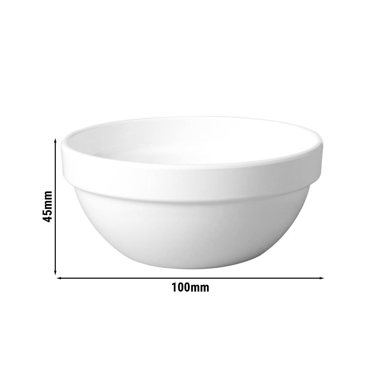 (6 pcs) Coupe - FRIENDLY - PET - 150ml - Ø 100mm - Profondeur : 45mm - Blanc