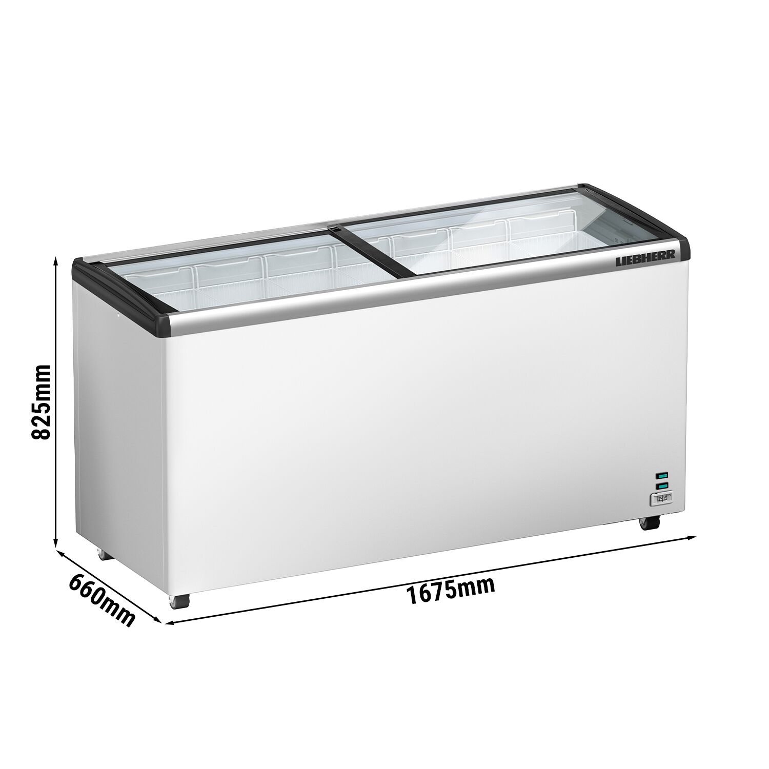 LIEBHERR | Tiefkühltruhe - 355 Liter - mit Glas-Schiebedeckel - Weiß
