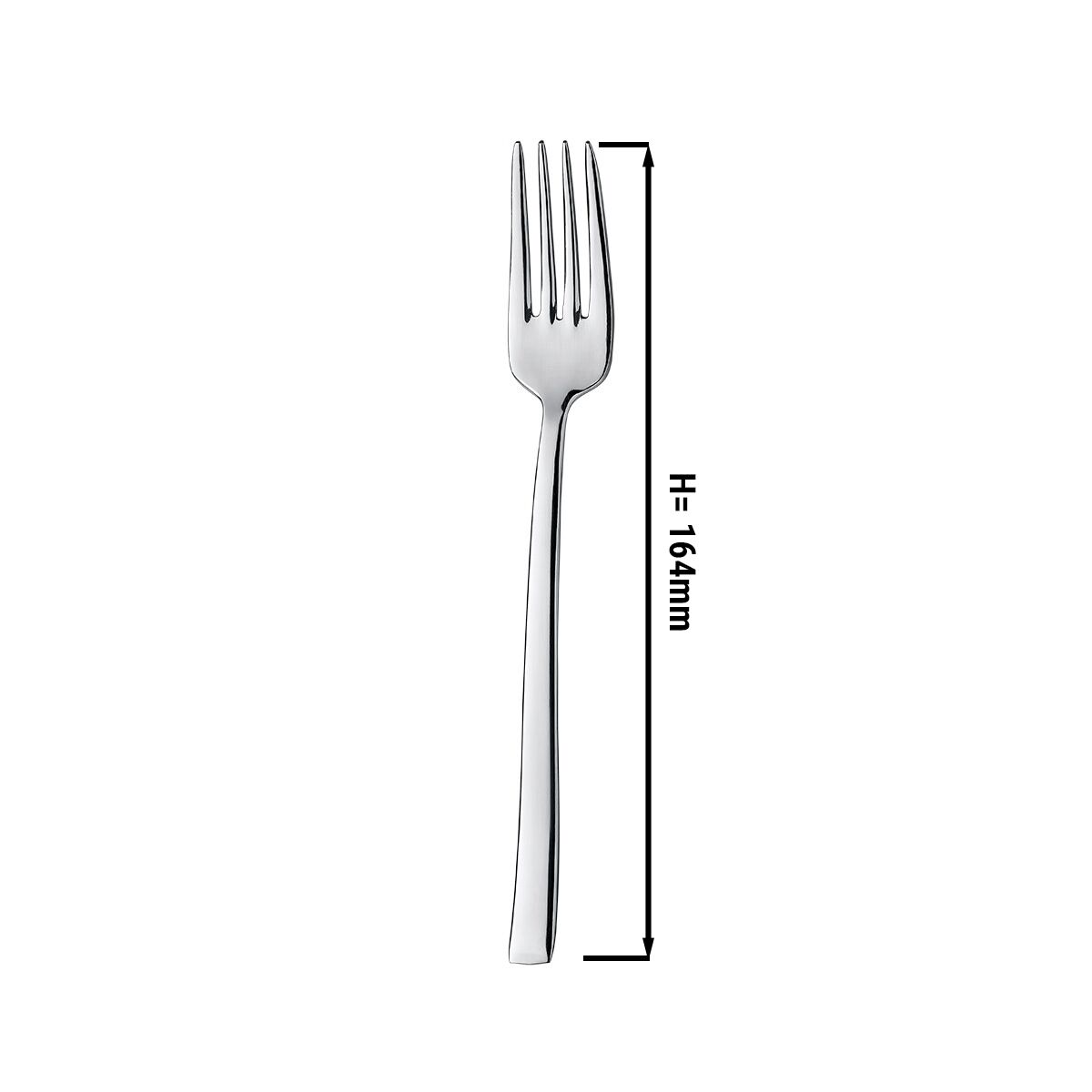 (12 pcs) Fourchette à dessert Stella - Acier inoxydable 18/10 - 164mm - Brillant - 12 pièces