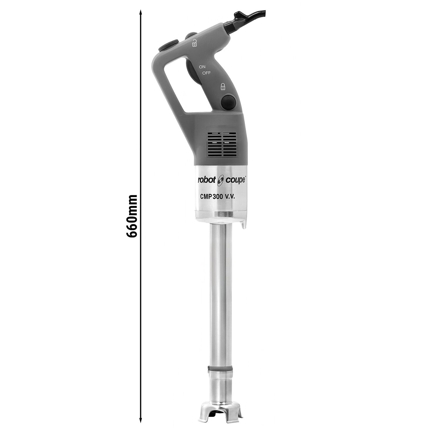 ROBOT COUPE | CMP 300 V.V. - Stabmixer inkl. Mixstab 350mm - 350 Watt - 2300 bis 9600 U/min - Geschwindigkeit stufenlos regelbar
