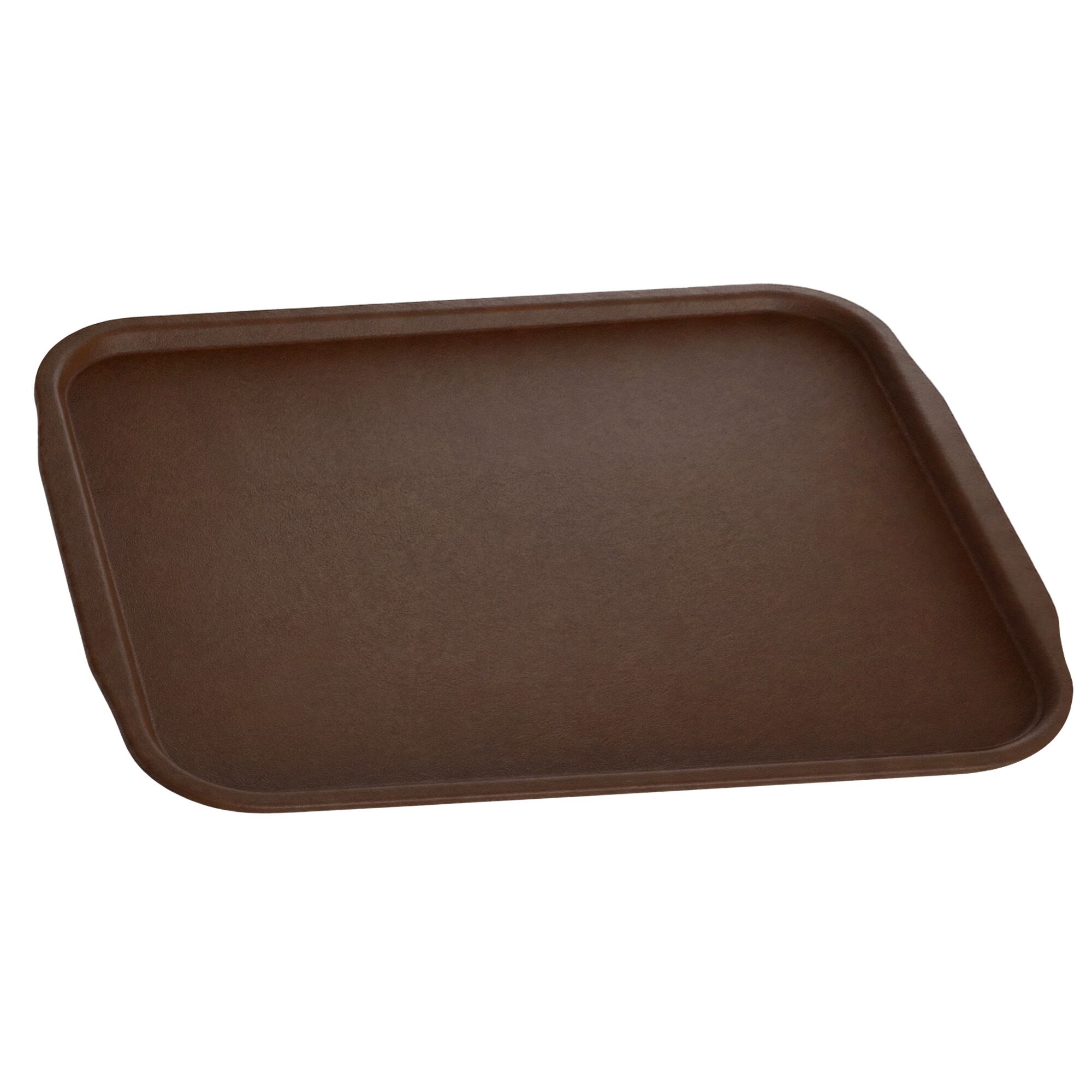 (10 Stück) Serviertablett - ABS Kunststoff - 530x370mm - Braun