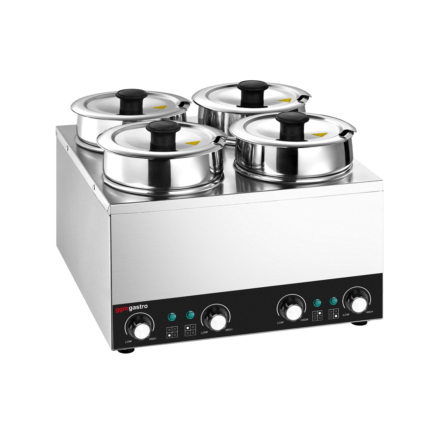 Bain-marie - hotpot - 14 litres - 600 watts - 4 cuves de 3,5 litres chacune