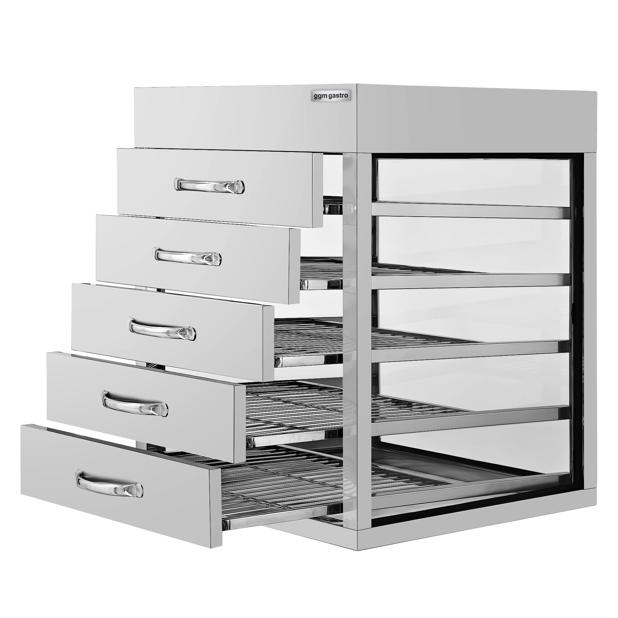 Cuiseur vapeur Dim Sum Professionnel - 2,5kW - Électronique - avec armoire vapeur 5 tiroirs