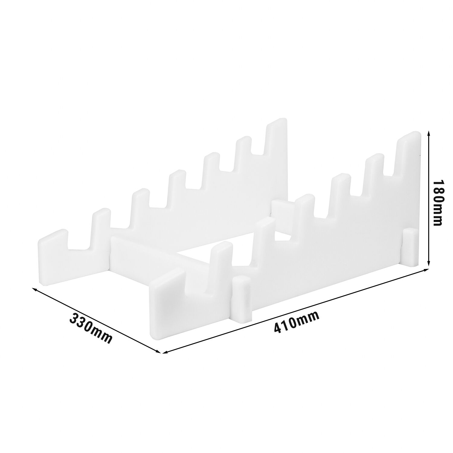 Chopping Board Rack for 20mm Boards - 6 Slots - Polyethylene