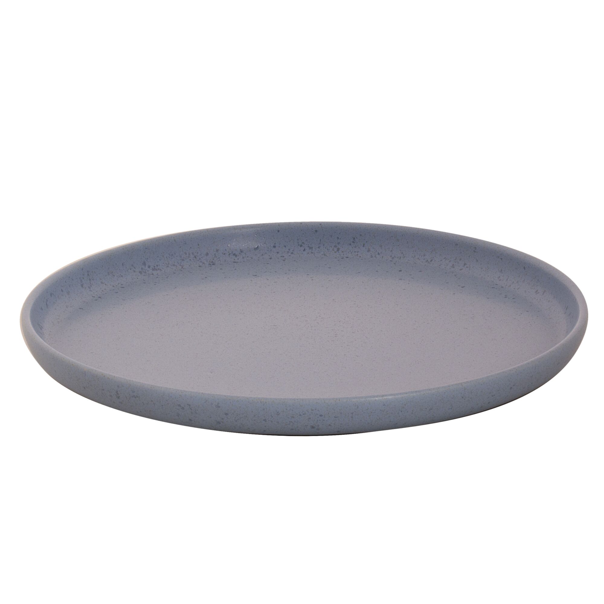 (6 st) SANDY LOAM - Tallrik - platt - stengods - Ø 28 cm - blå