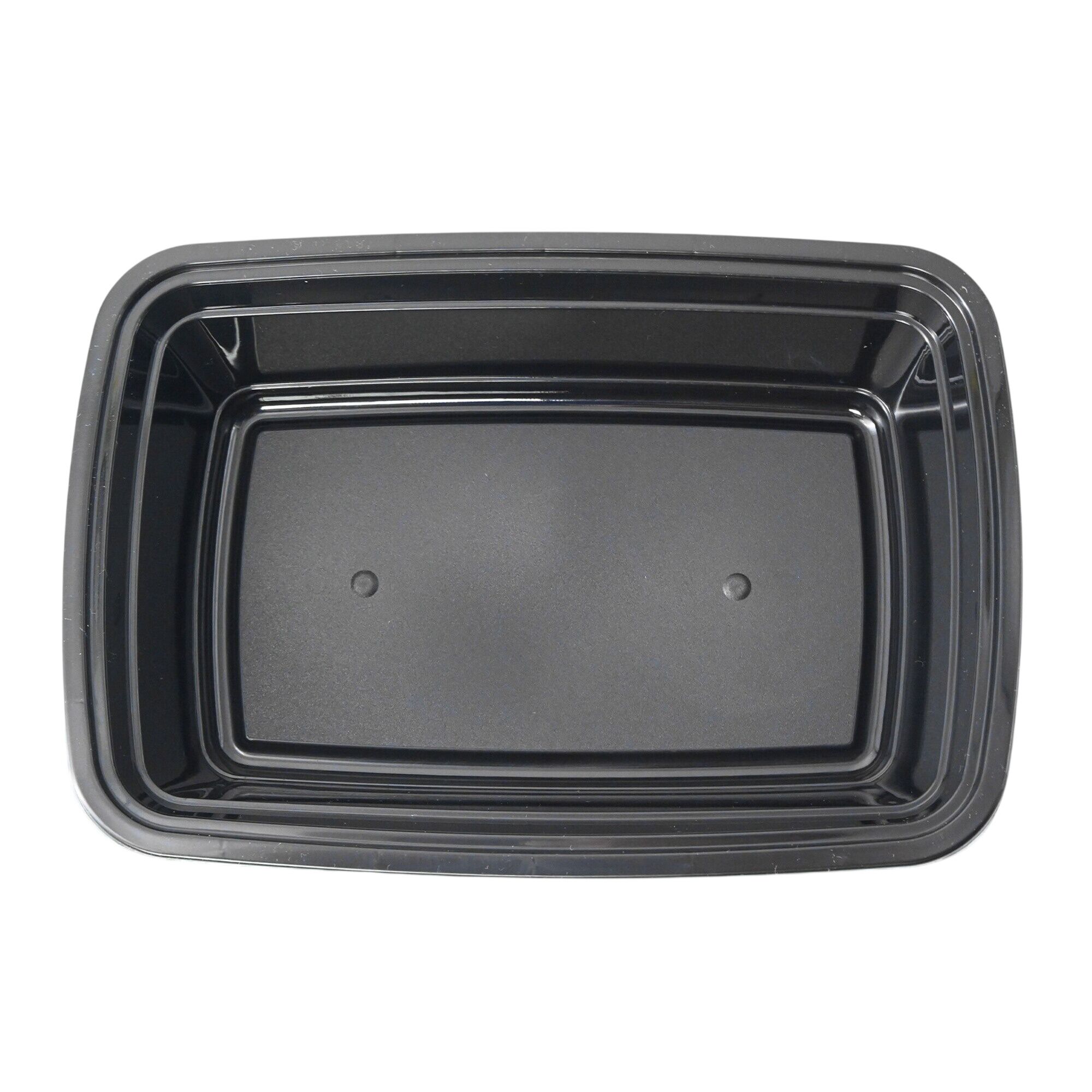 (300 pcs) Barquette réutilisable - 1000ml - Rectangulaire - Noir