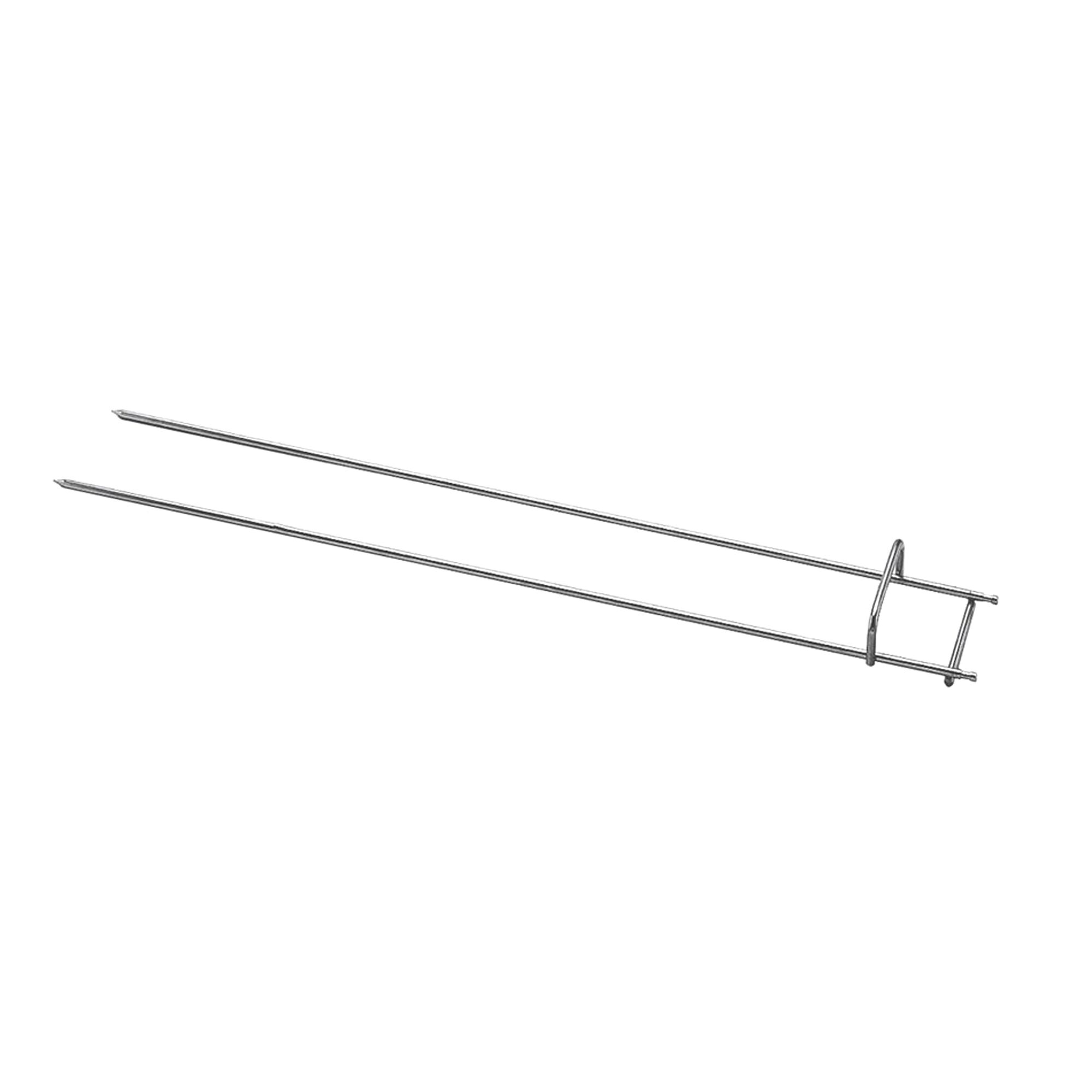 Double Spit for Chicken Grills - 670x100x30mm - Stainless Steel - for EM420 Series