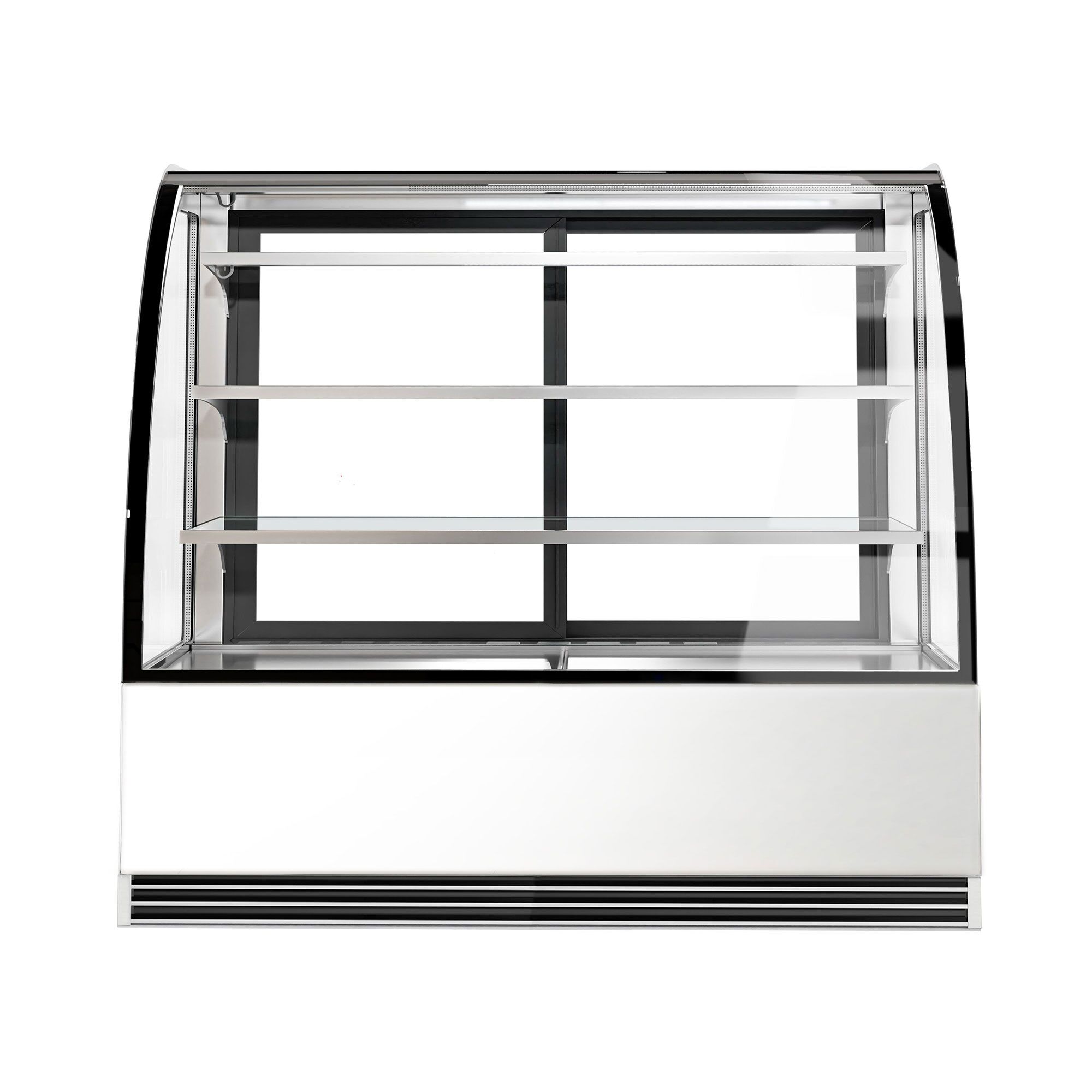 Vitrine de comptoir réfrigérée - 524L - 1500mm - Double vitrage - avec 3 étagères en verre - portes coulissantes vitrées arrière